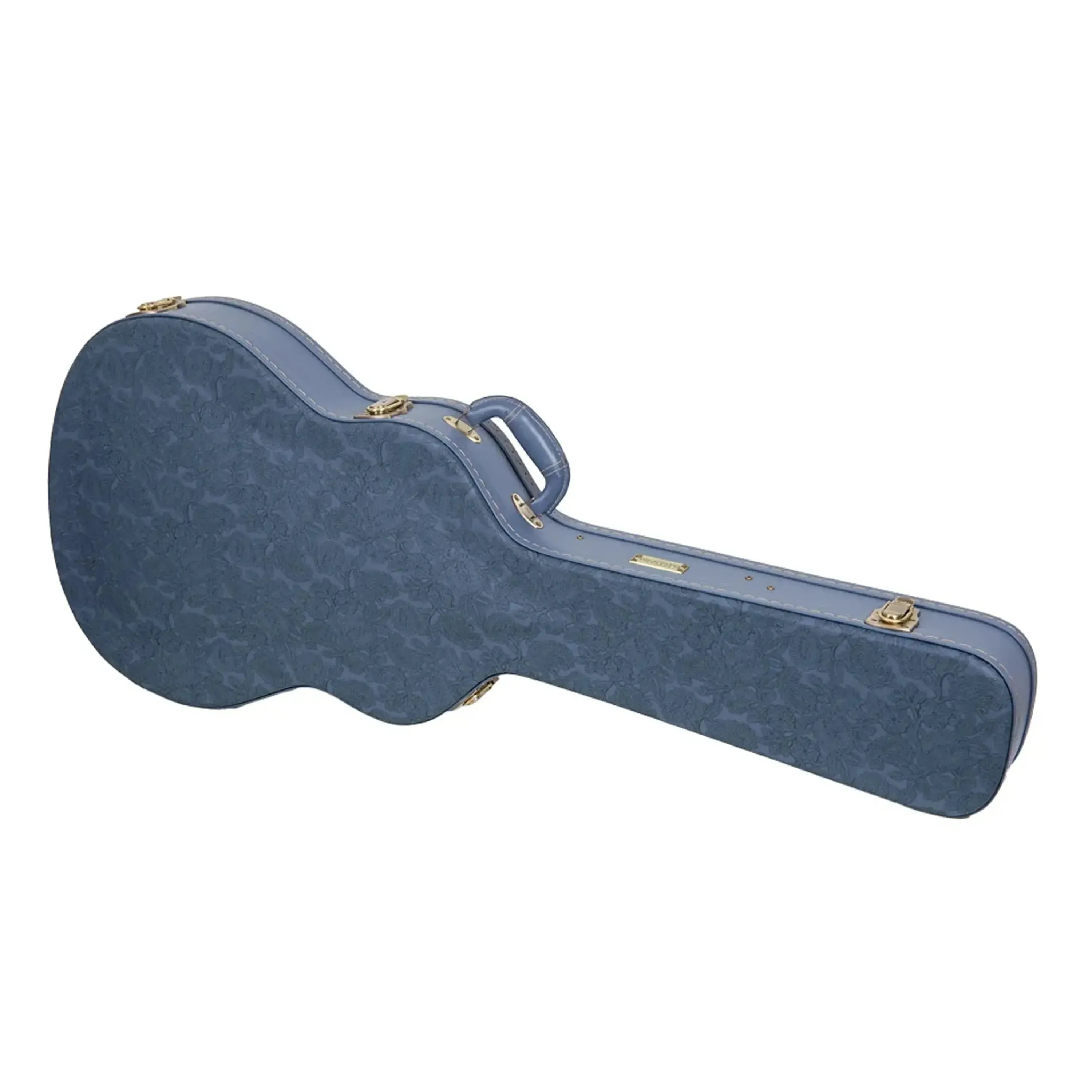 Crossrock CRW630SA Wooden Semi-Hollow Electric Guitar Case - Smoke-Blue