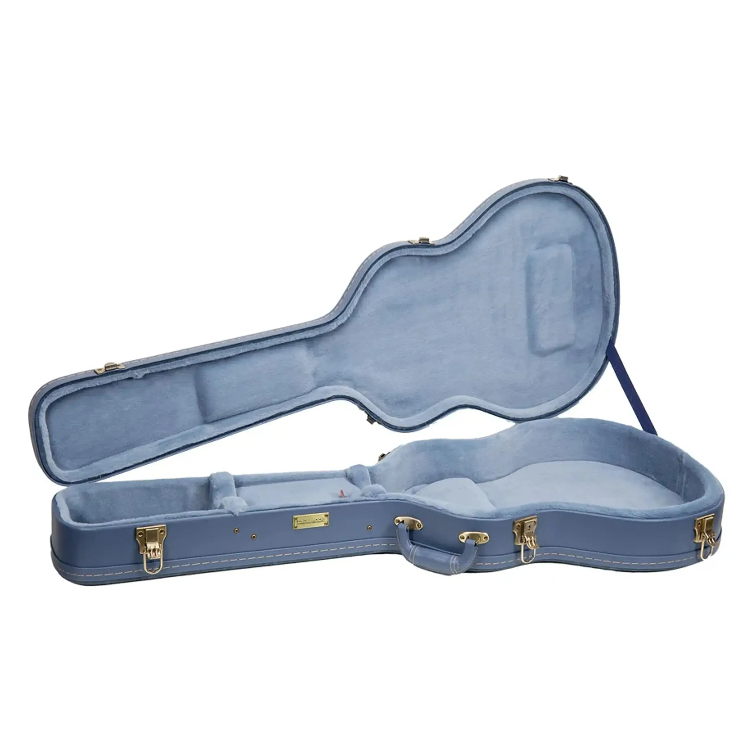 Crossrock CRW630SA Wooden Semi-Hollow Electric Guitar Case - Smoke-Blue - Image 3