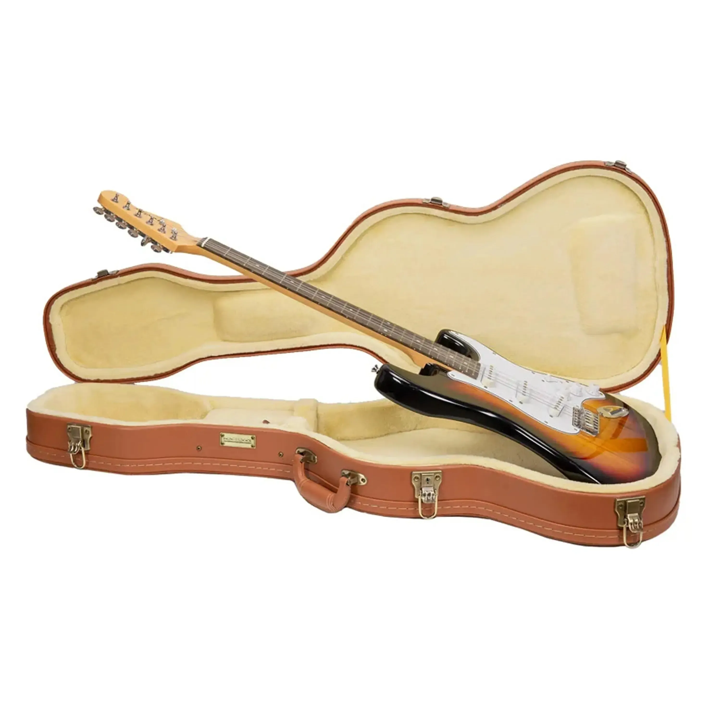 Crossrock CRW630ST Wood Solid Body Electric Guitar Case - Red-Wood - Image 4