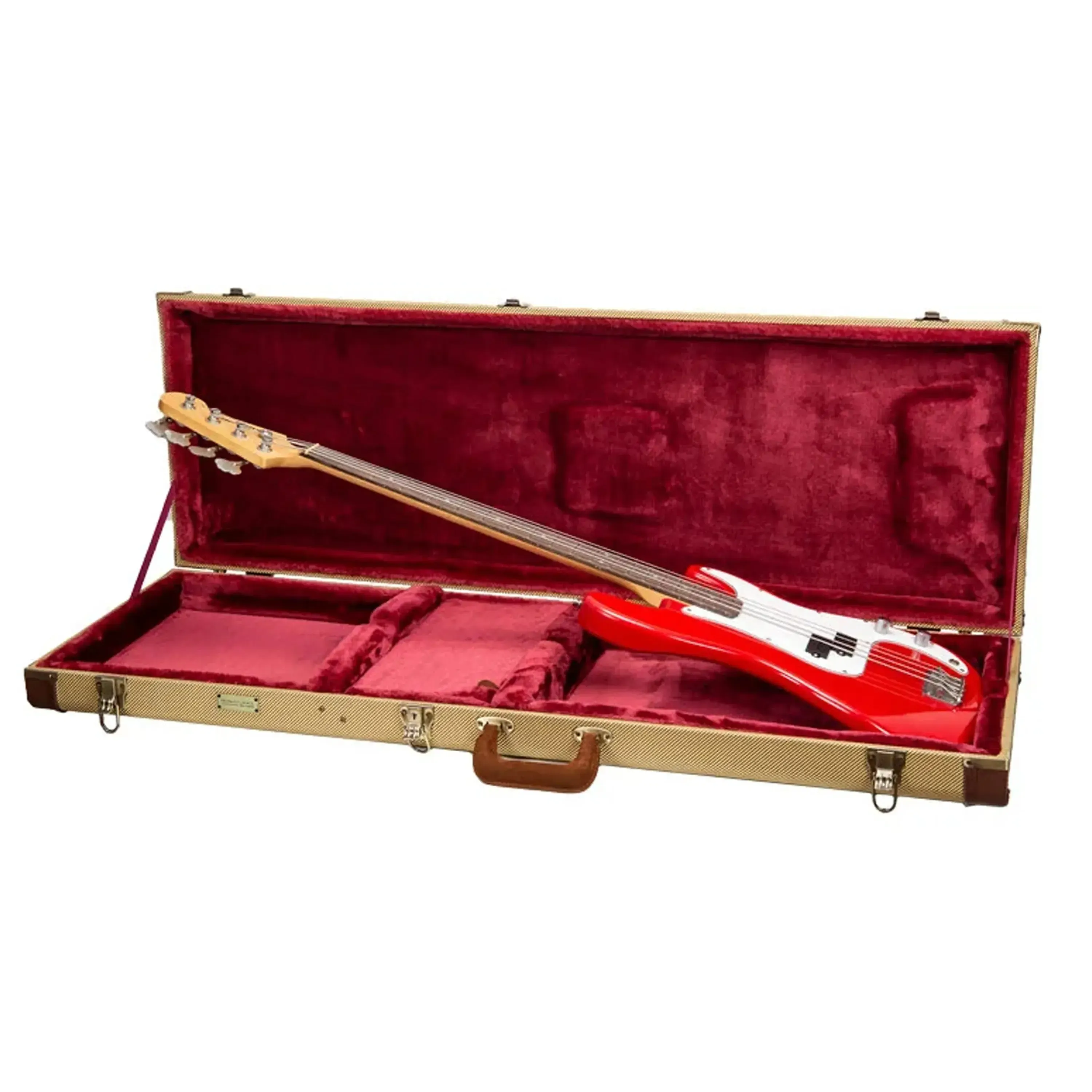 Crossrock CRW720B Master Series Electric Bass Case - Fabric-Tweed - Image 3
