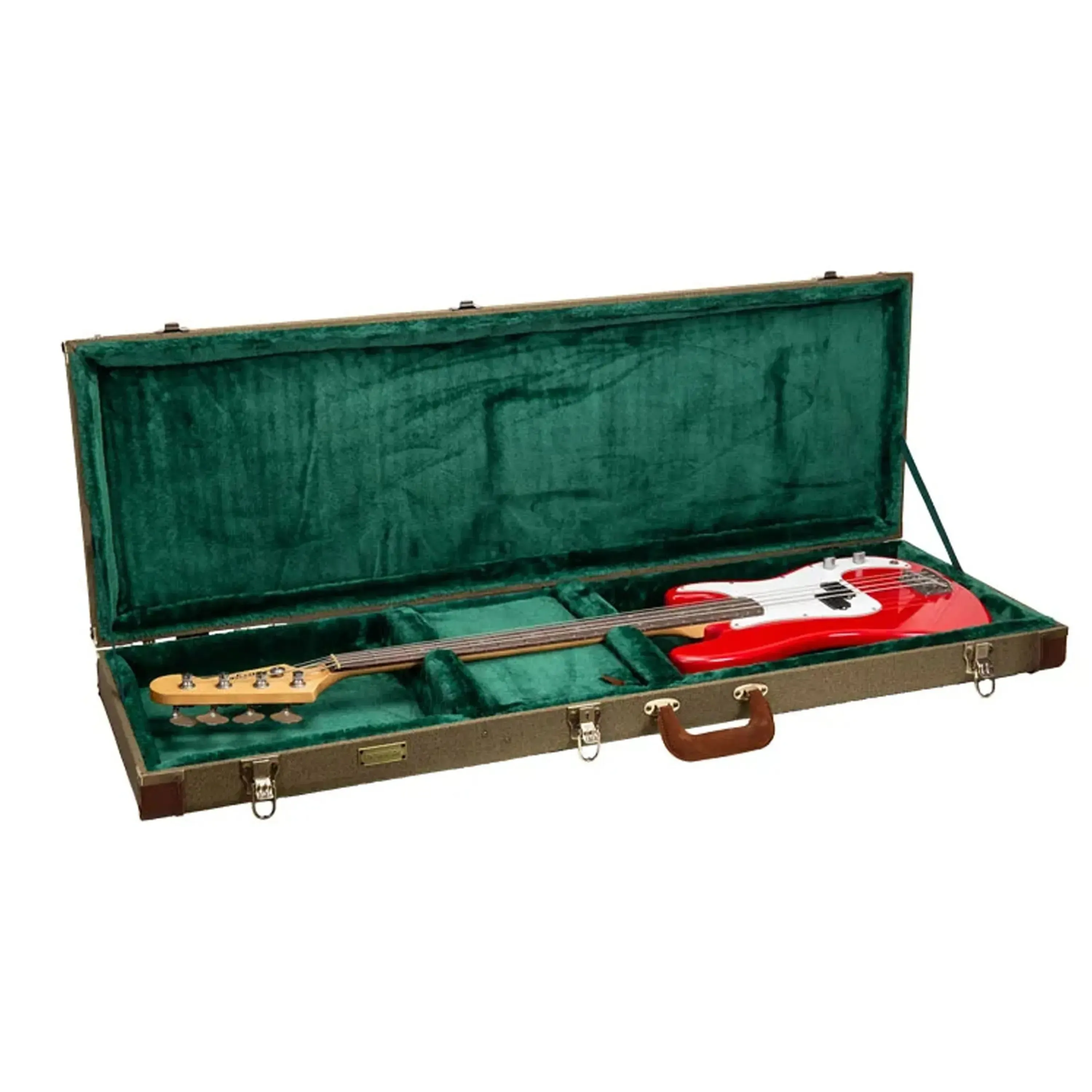 Crossrock CRW720B Master Series Electric Bass Case - Olive-Green - Image 3
