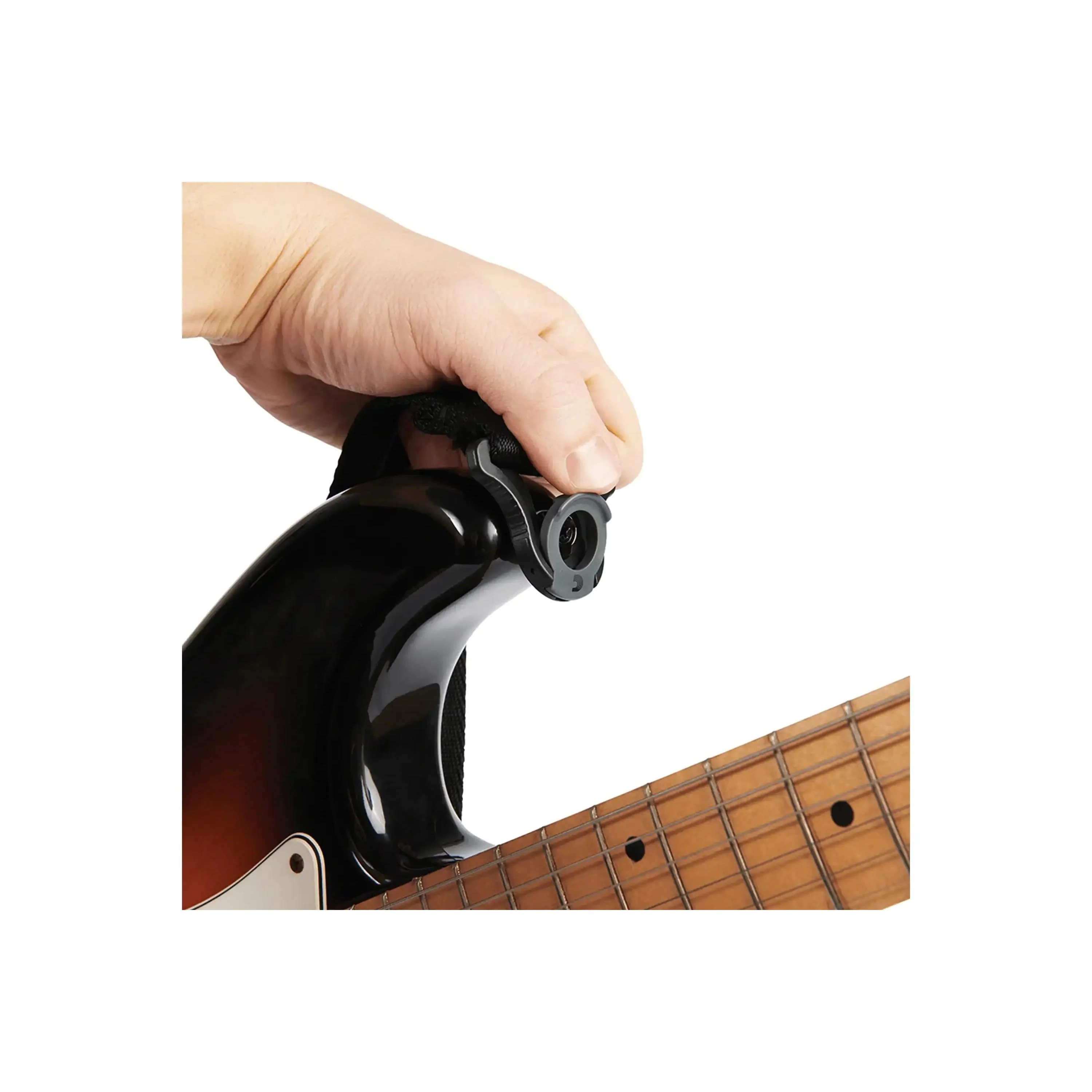 D'Addario Auto Lock Nylon Guitar Strap - Black - Image 4
