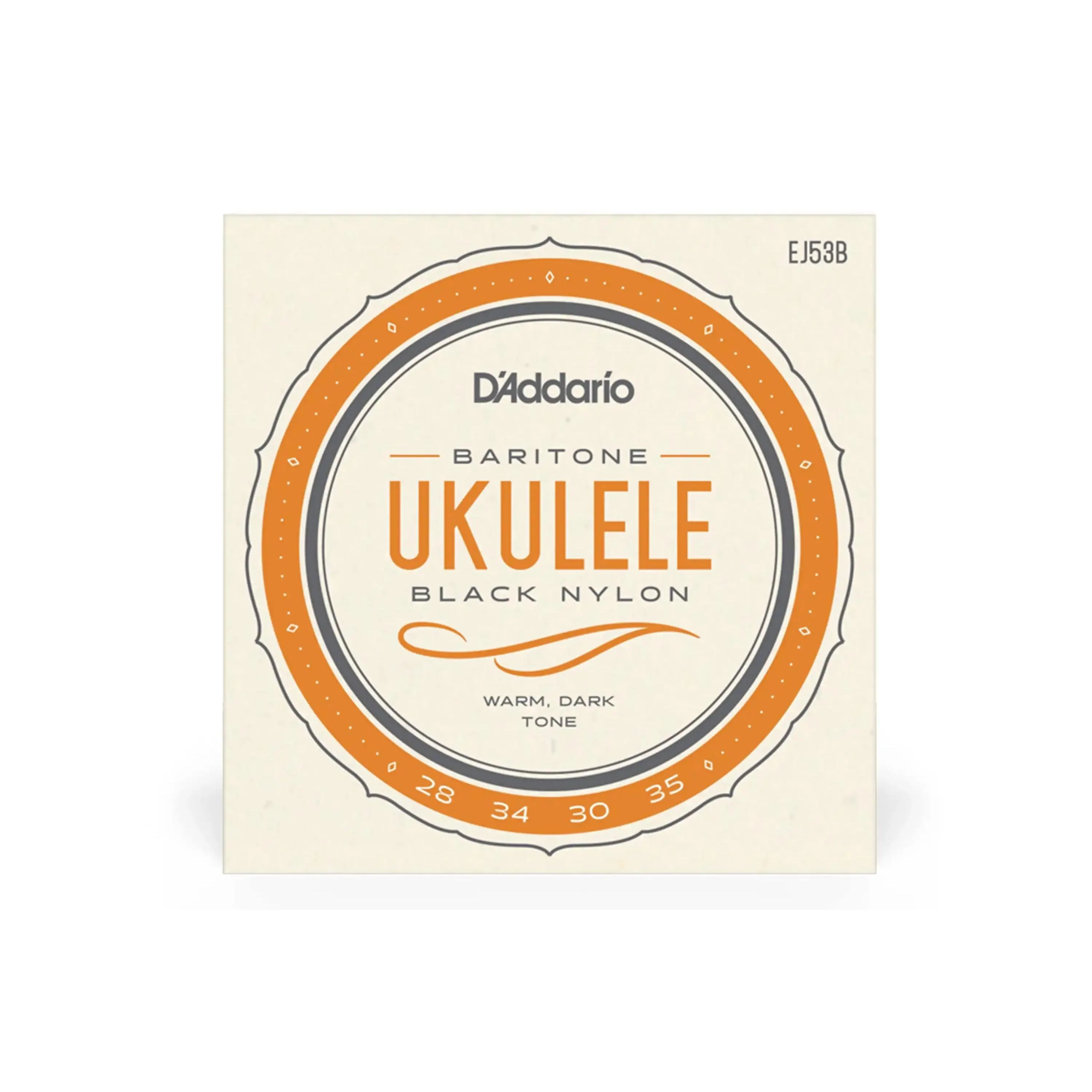 D'Addario EJ53B Black Nylon Baritone Ukulele Strings