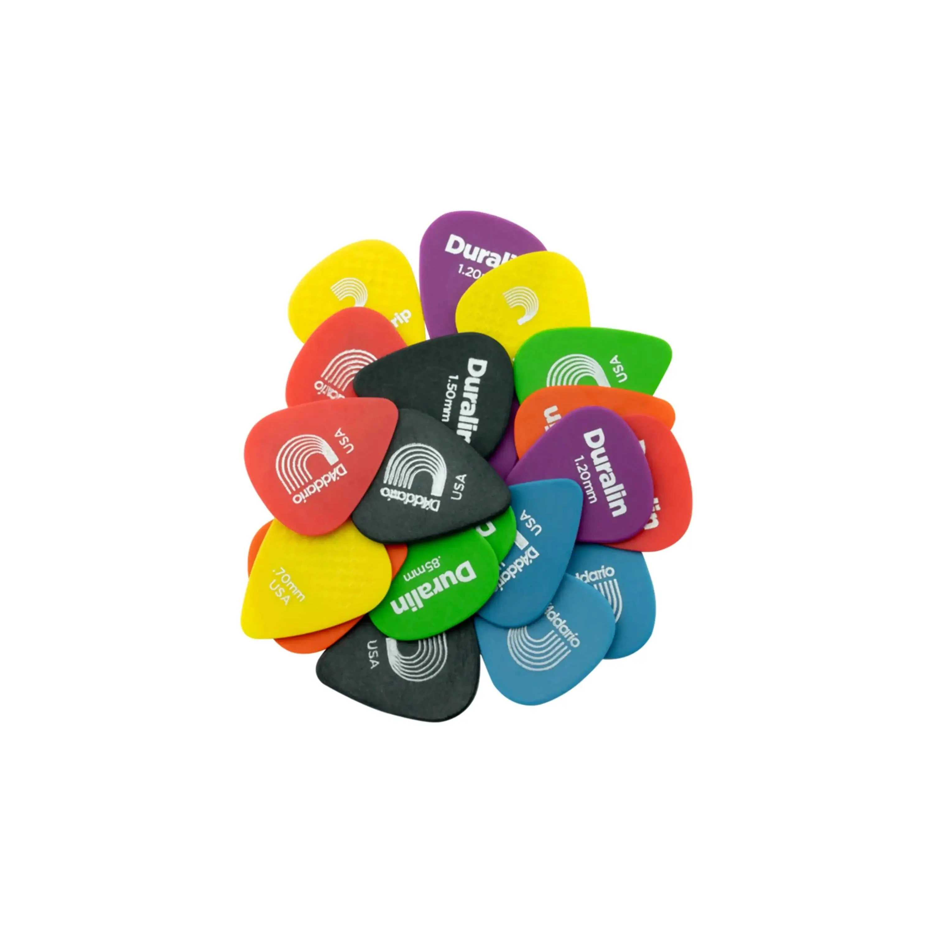D'Addario Duralin Assorted Multicolor Guitar Picks - 21 Pack