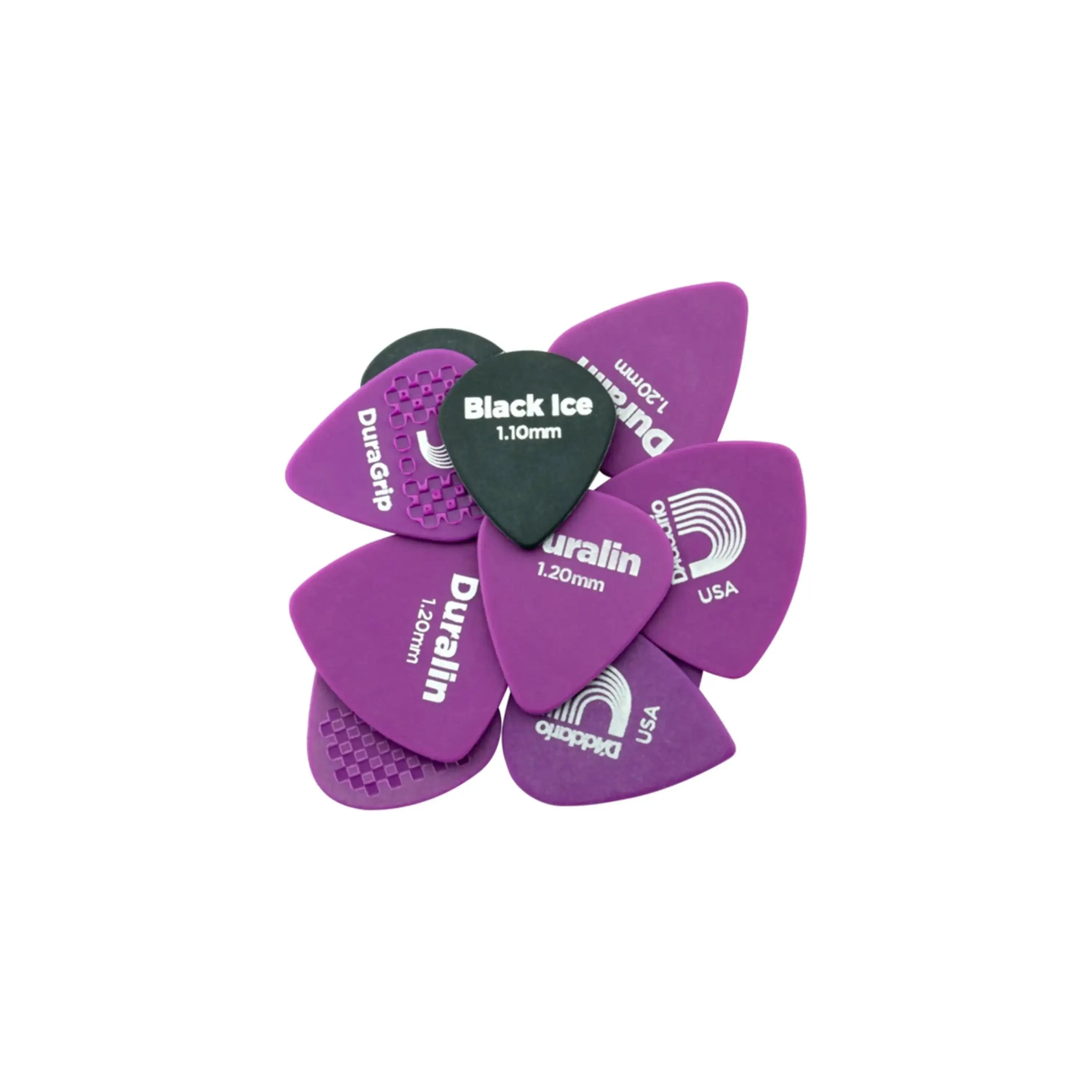D'Addario Duralin Assorted Shapes Guitar Picks Heavy 1.0mm - 10 Pack
