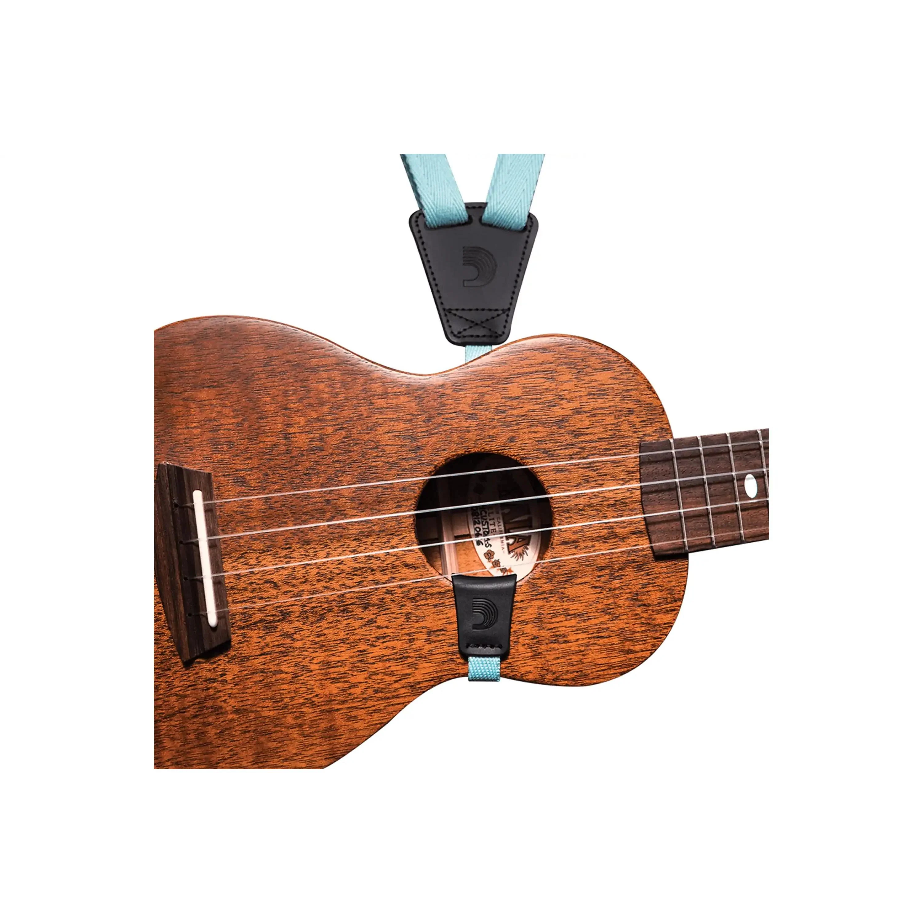 D'Addario Eco-Comfort Ukulele Strap Seafoam Color (No Drilling Required) - Image 2