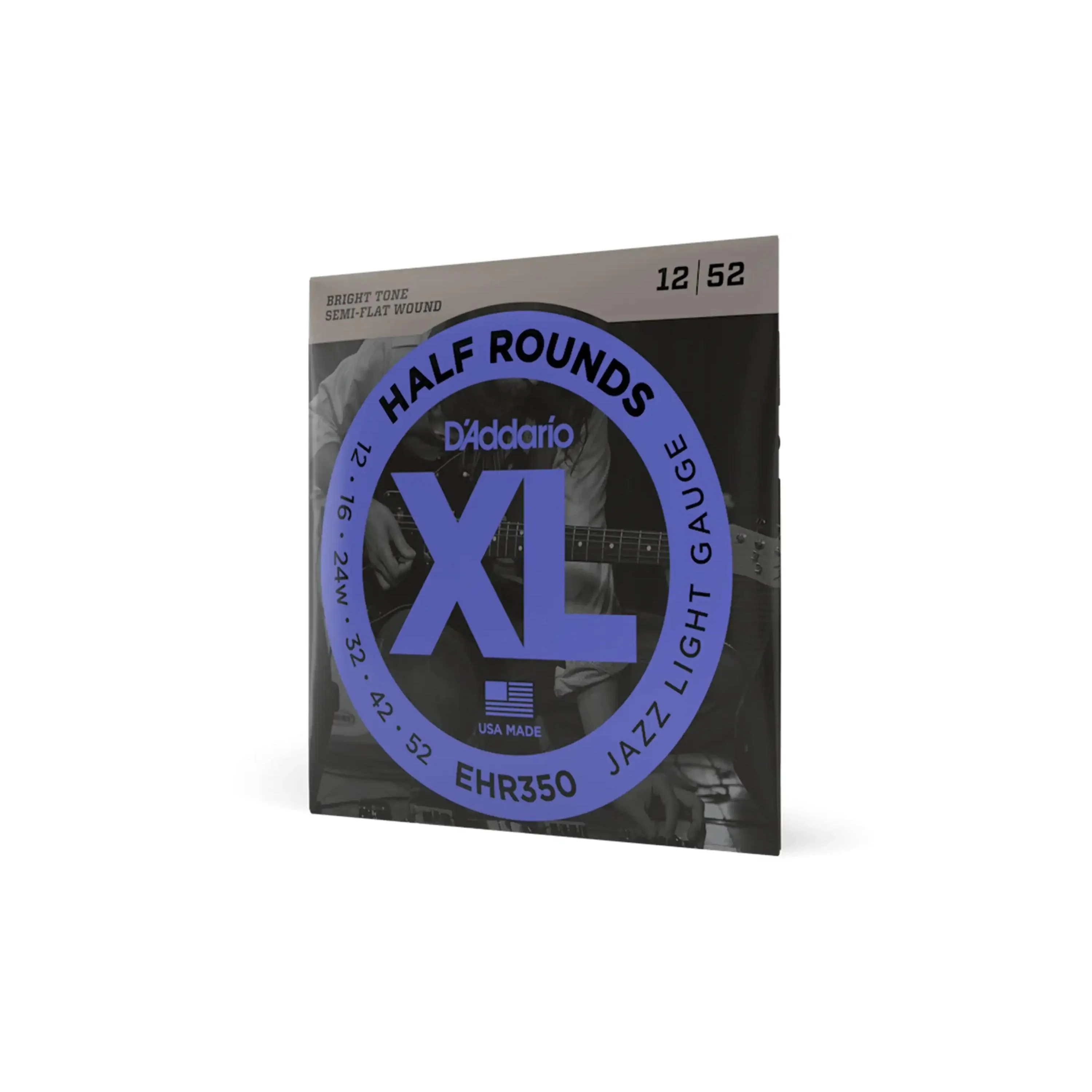 D'Addario EHR350 XL Chromes Half Rounds Electric Strings - Jazz Light .012-.052 - Image 3