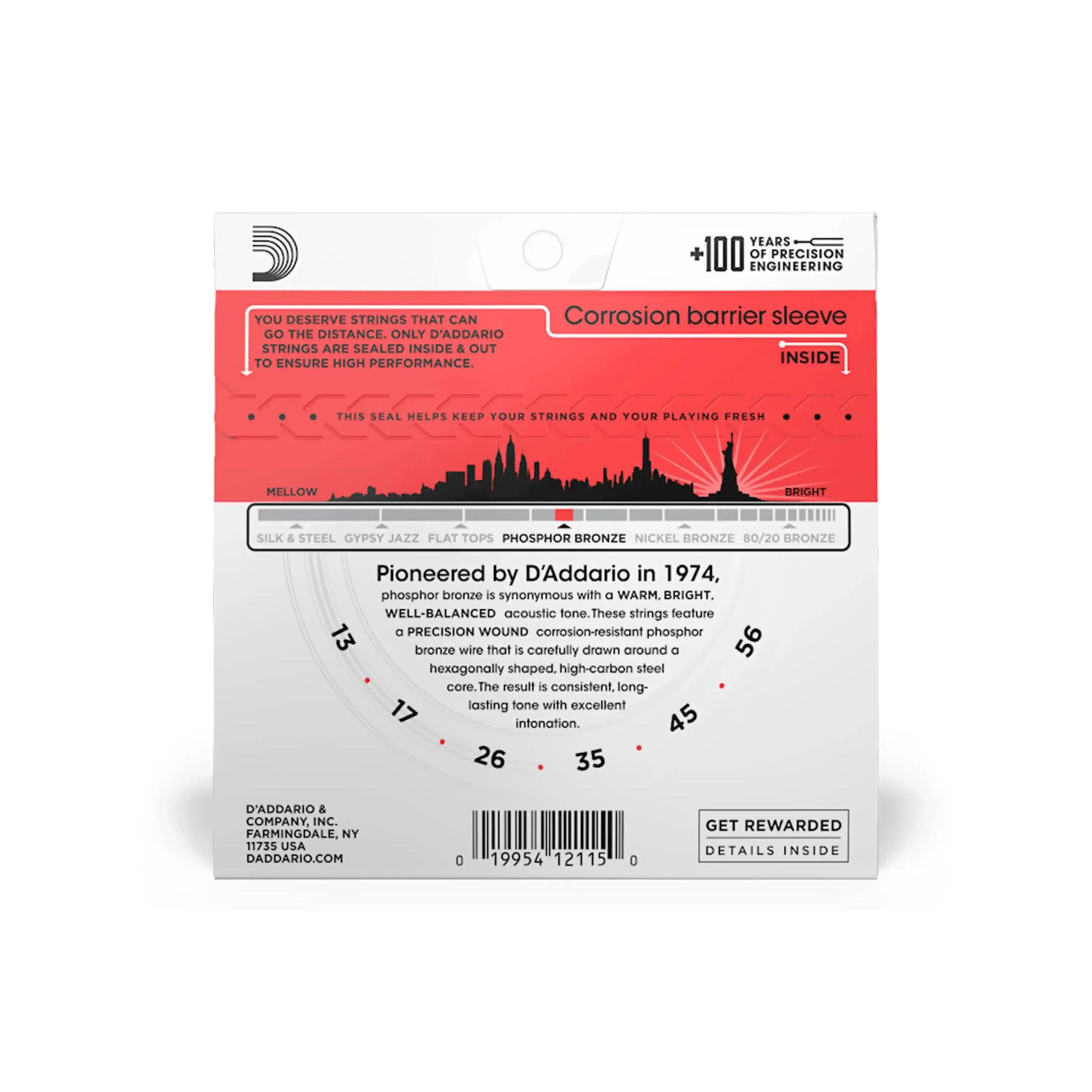 D'Addario EJ17 Phosphor Bronze Acoustic Guitar Strings .13-.56 - Image 2