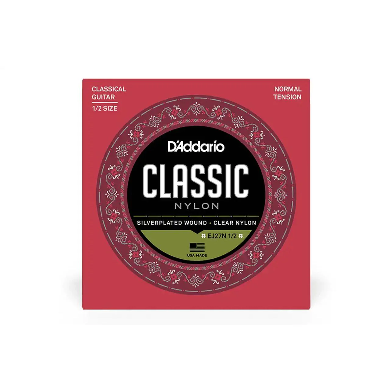 D'Addario EJ27N 1/2 Clear Nylon Classical Guitar Strings - .029"- .045" Normal Tension