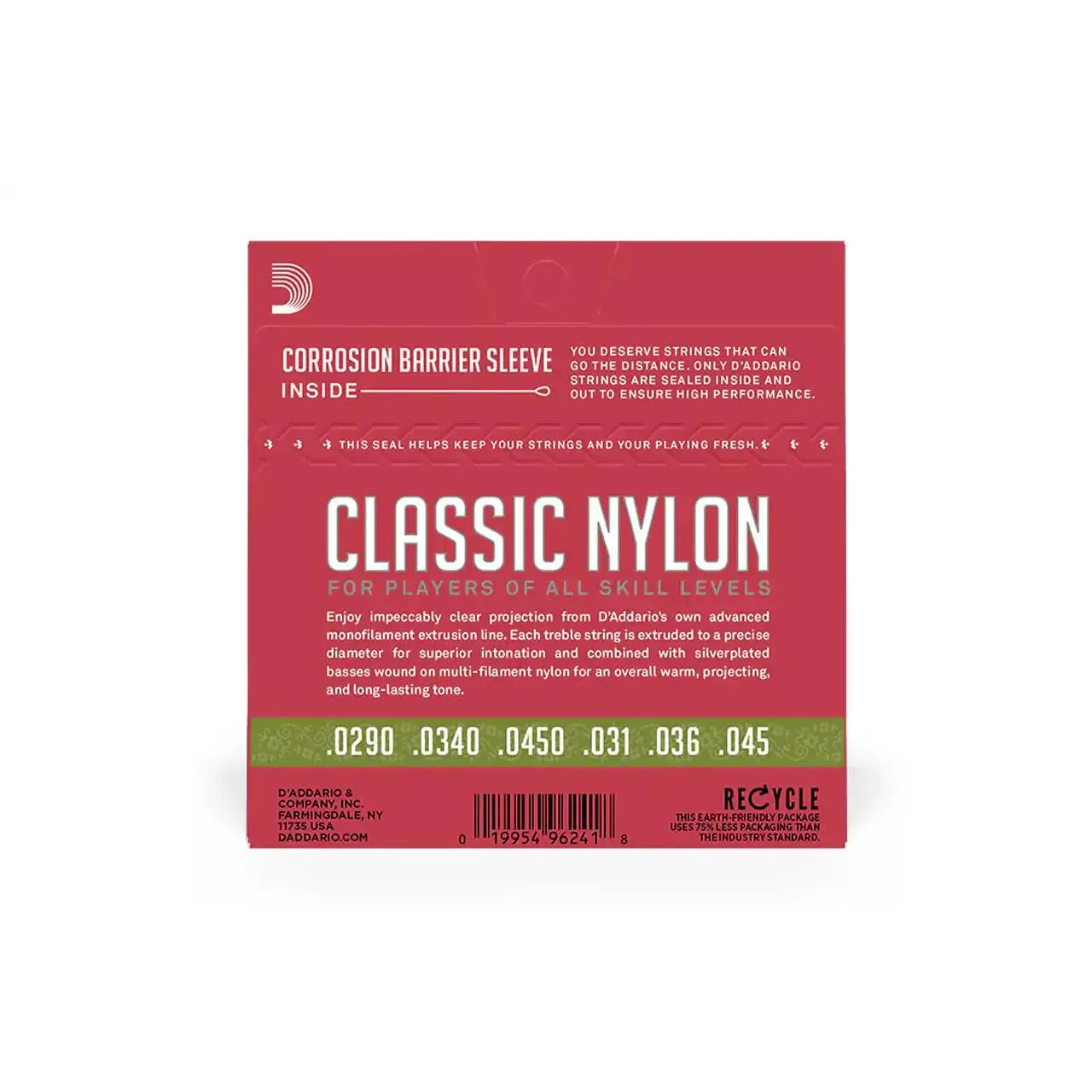 D'Addario EJ27N 1/2 Clear Nylon Classical Guitar Strings - .029"- .045" Normal Tension - Image 2