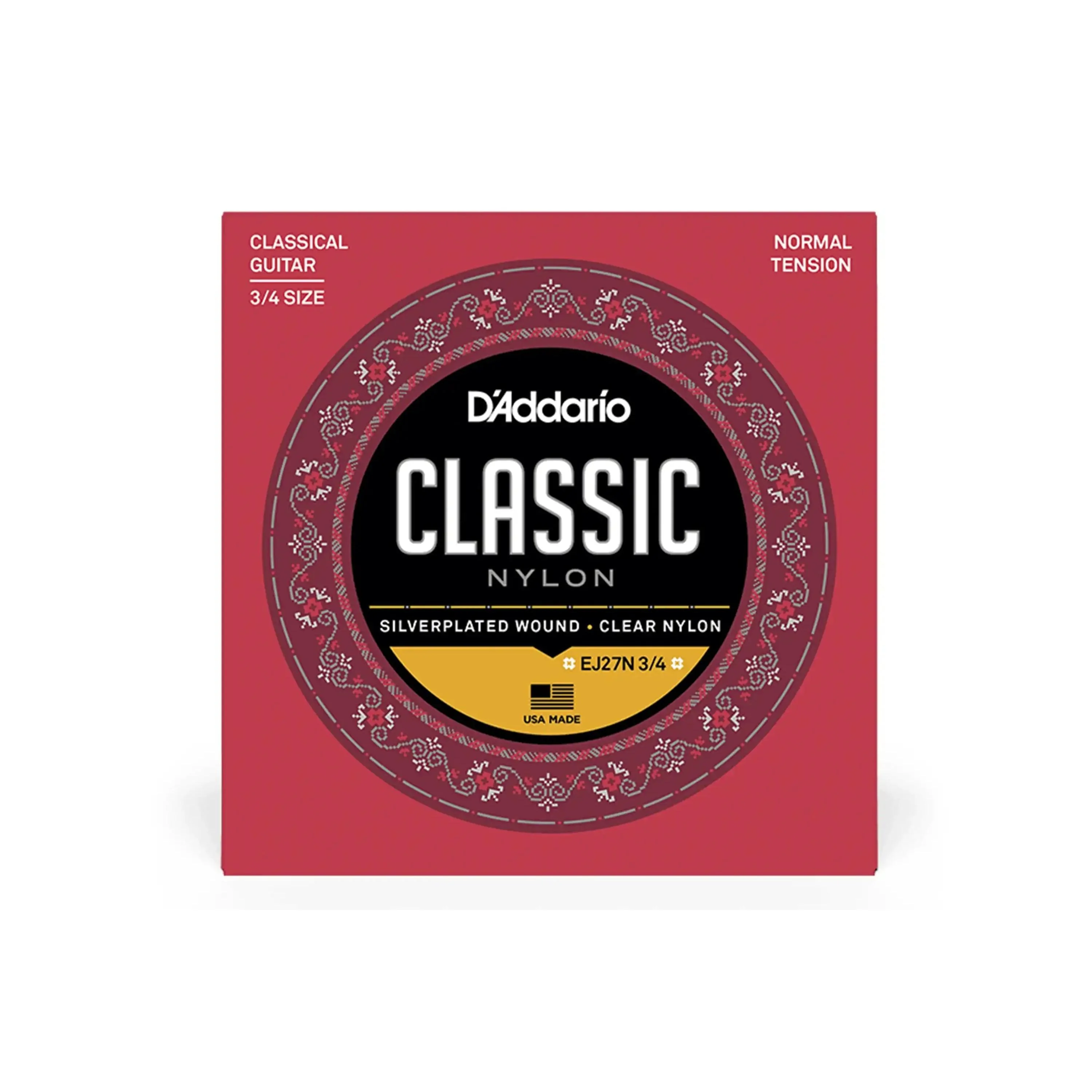 D'Addario EJ27N 3/4 Clear Nylon Classical Guitar Strings - .029"- .044" Normal Tension