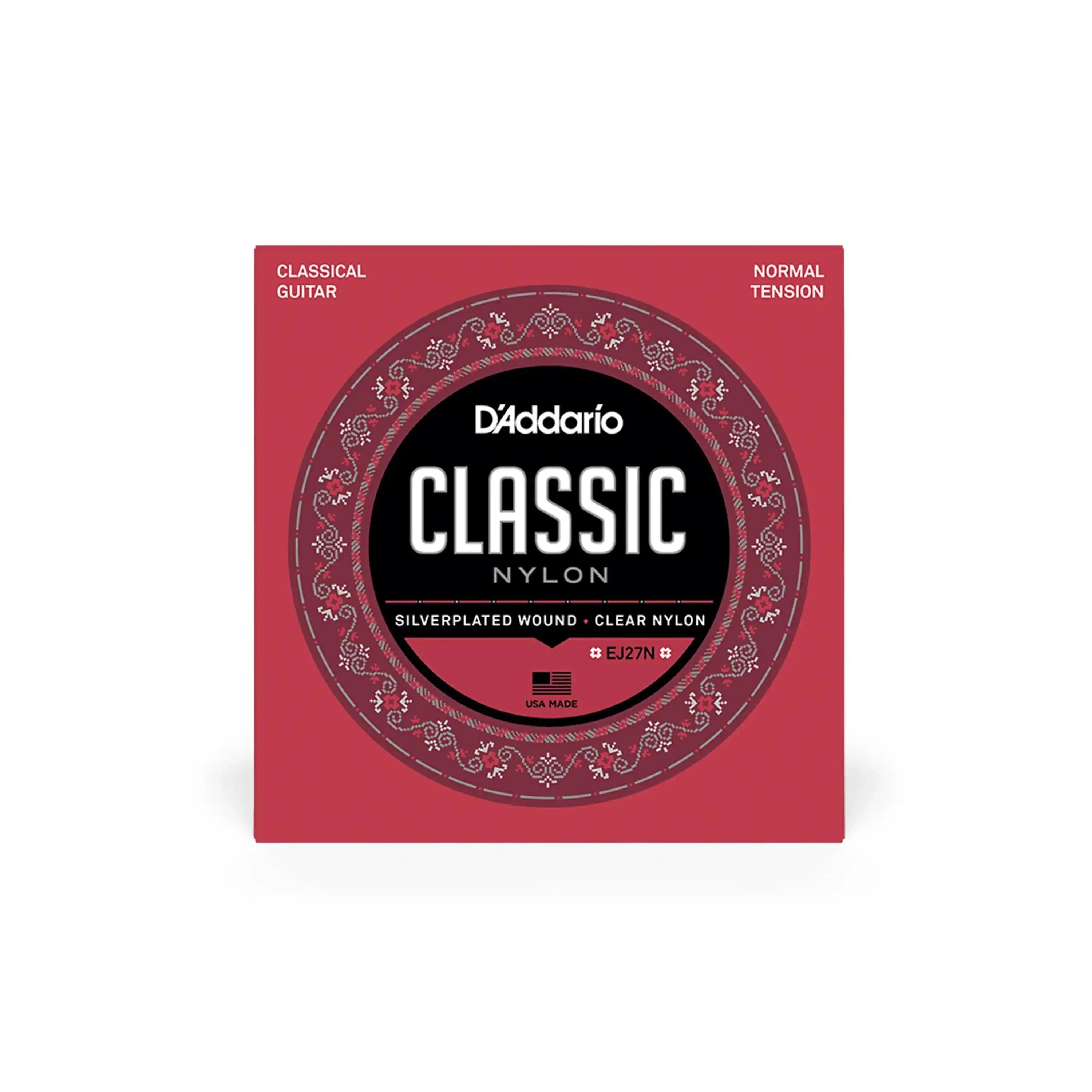 D'Addario EJ27N Clear Nylon Classical Guitar Strings - .028"-.043" Normal Tension