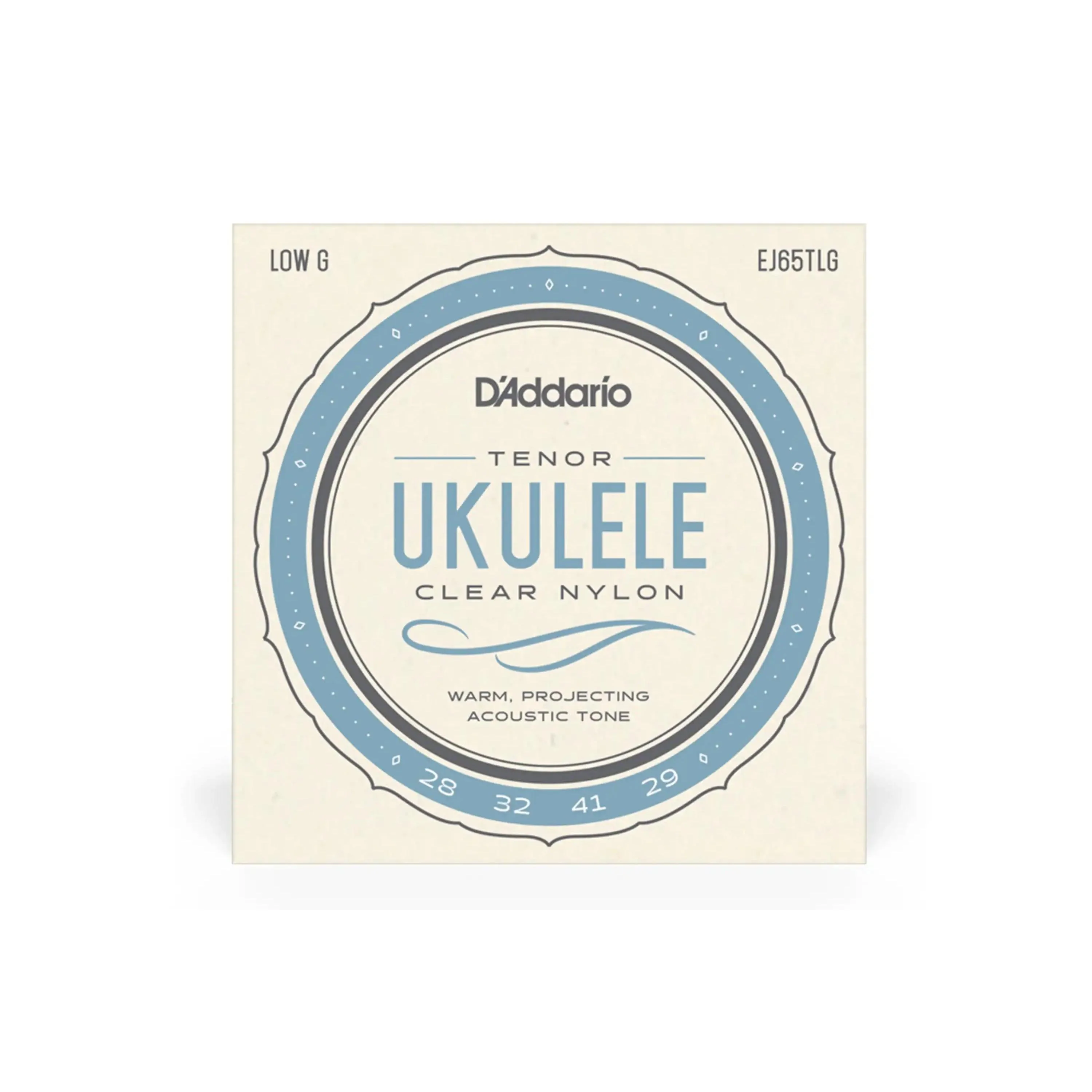 D'Addario EJ65TLG Pro-Arté Custom Extruded Nylon Tenor Ukulele Strings - Unwound Low G