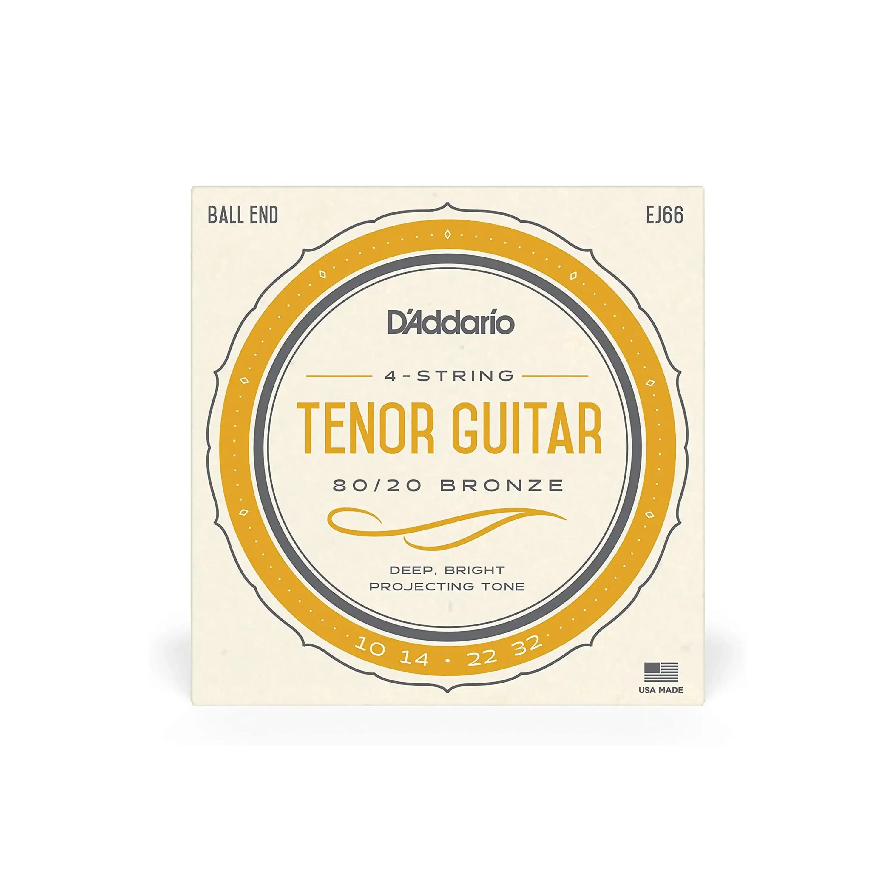 D'Addario EJ66 80/20 Bronze 4-String Tenor Guitar Strings - .010-.032w