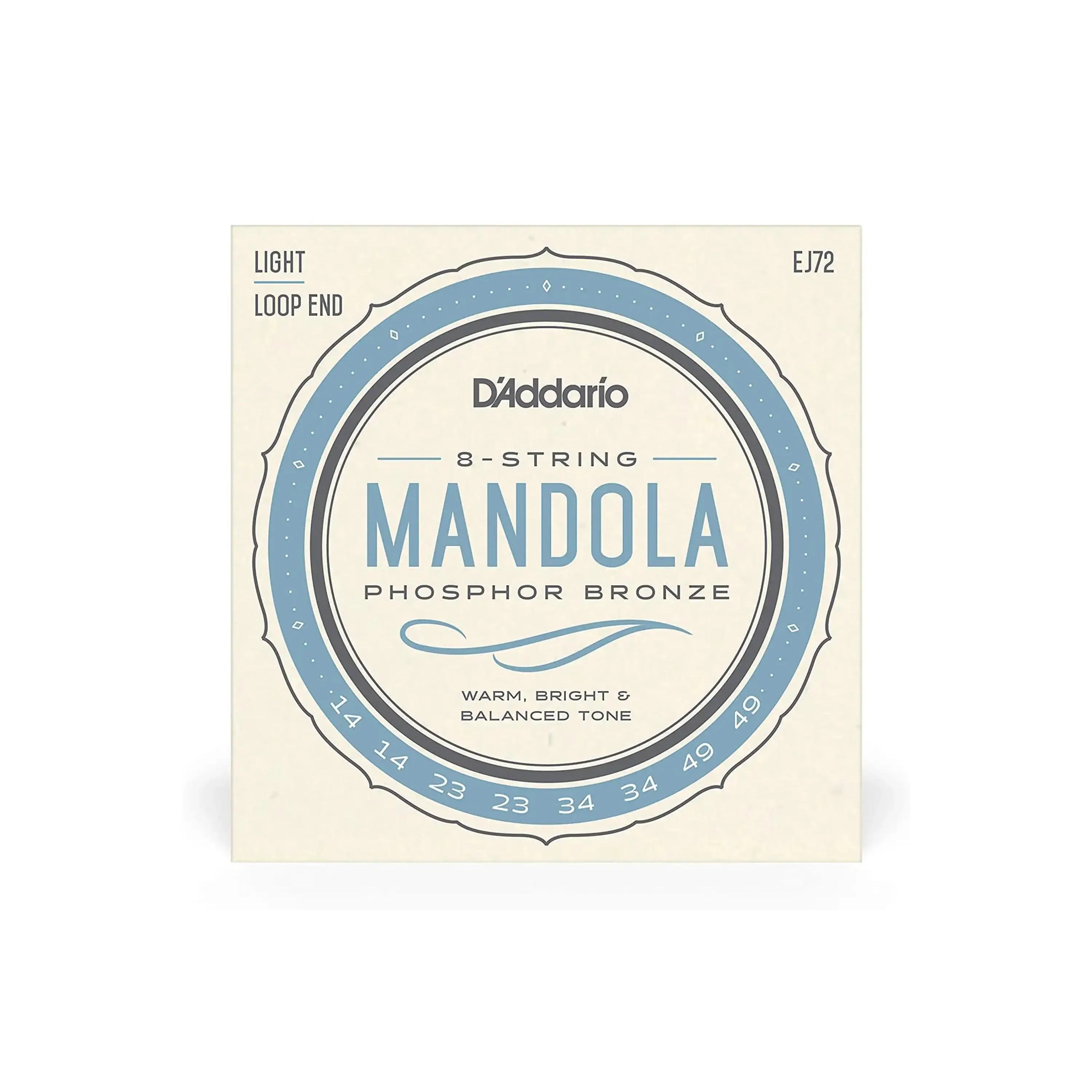 D'Addario EJ72 Phosphor Bronze 8-String Mandola Strings - Light .014-.049