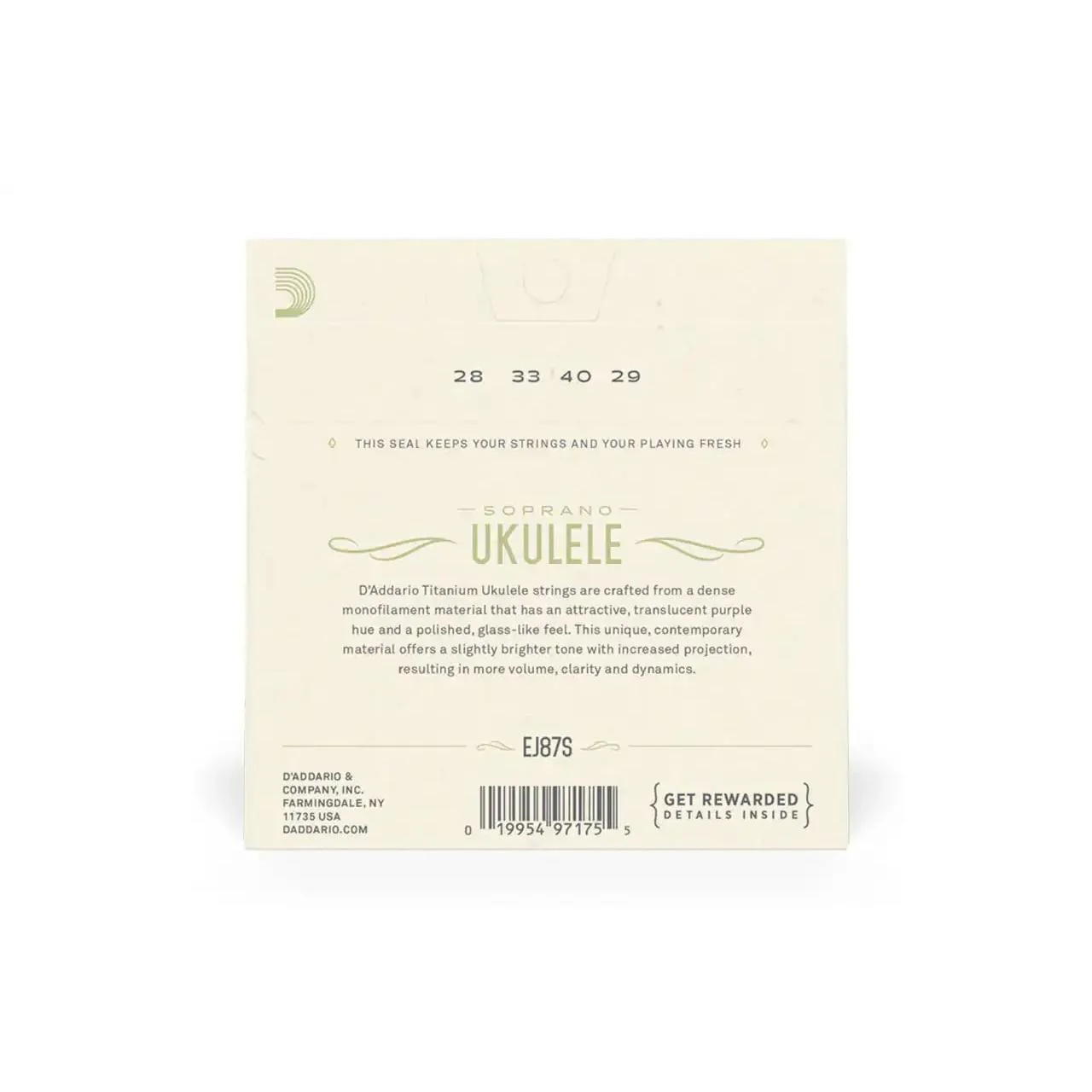 D'Addario EJ87S Titanium Soprano Ukulele Strings - Image 2