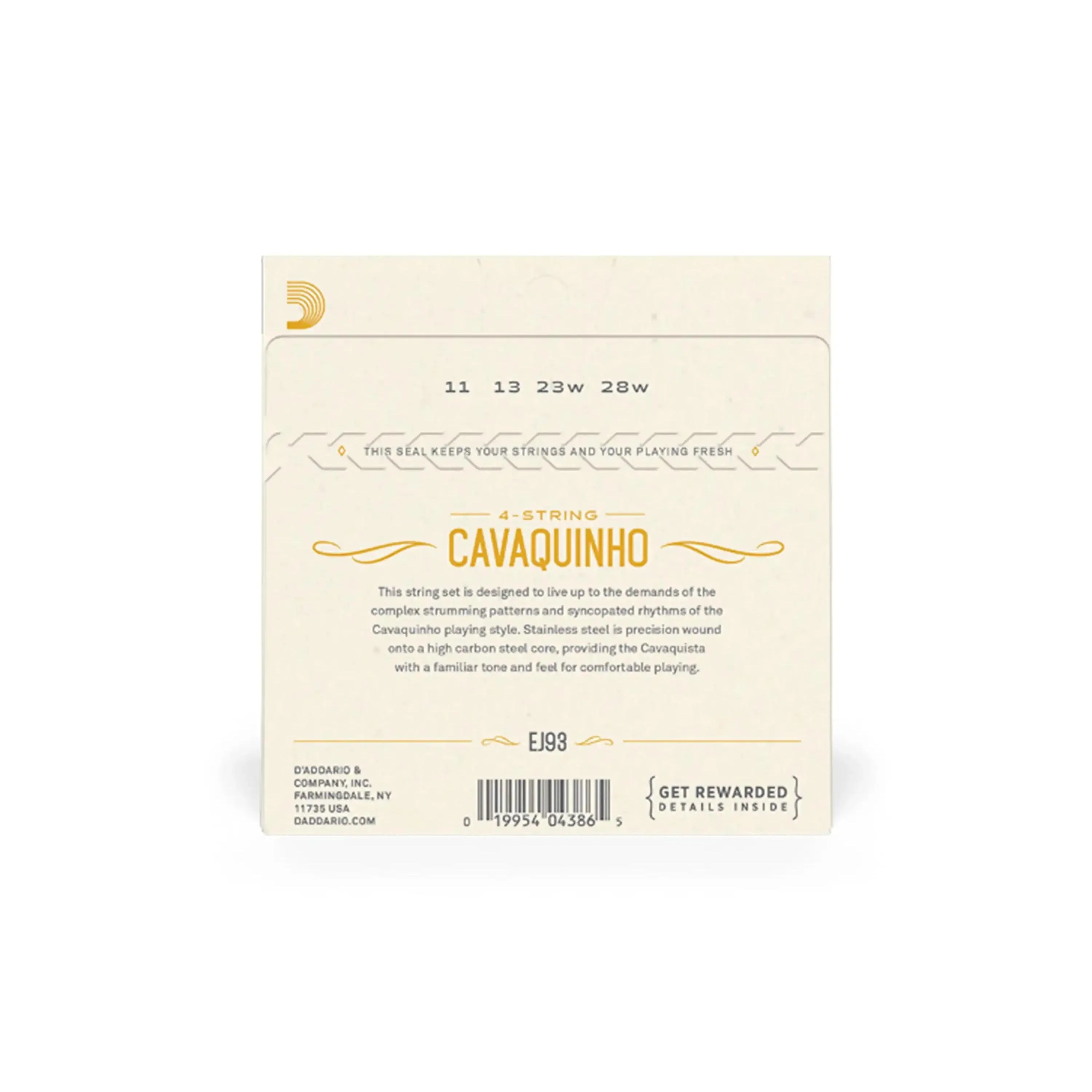 D'Addario EJ93 Stainless Steel Cavaquinho Strings - .011-.028 - Image 2