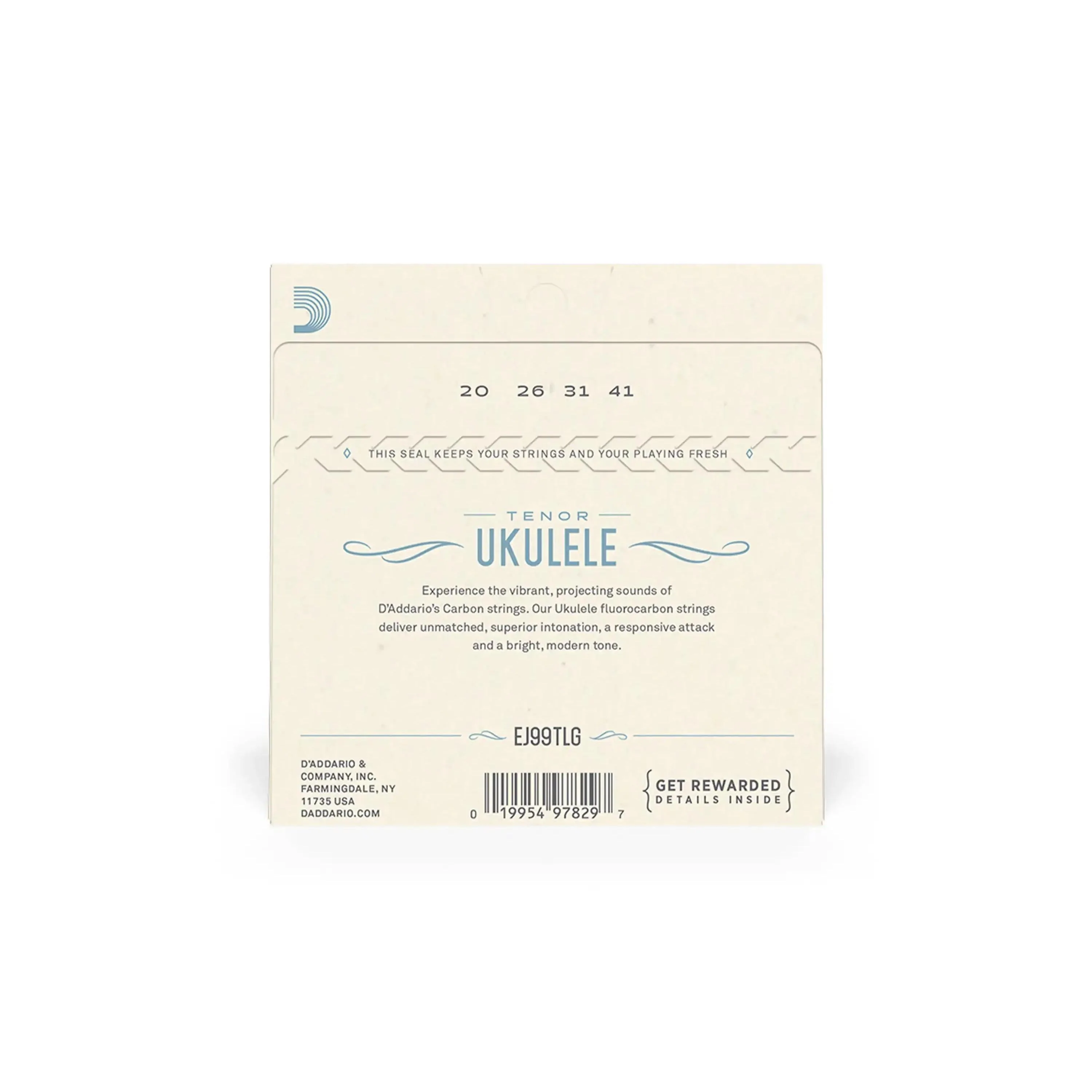 D'Addario EJ99TLG Fluorocarbon Tenor Ukulele Strings (G-C-E-A Tuning) - UNWOUND LOW G - Image 2