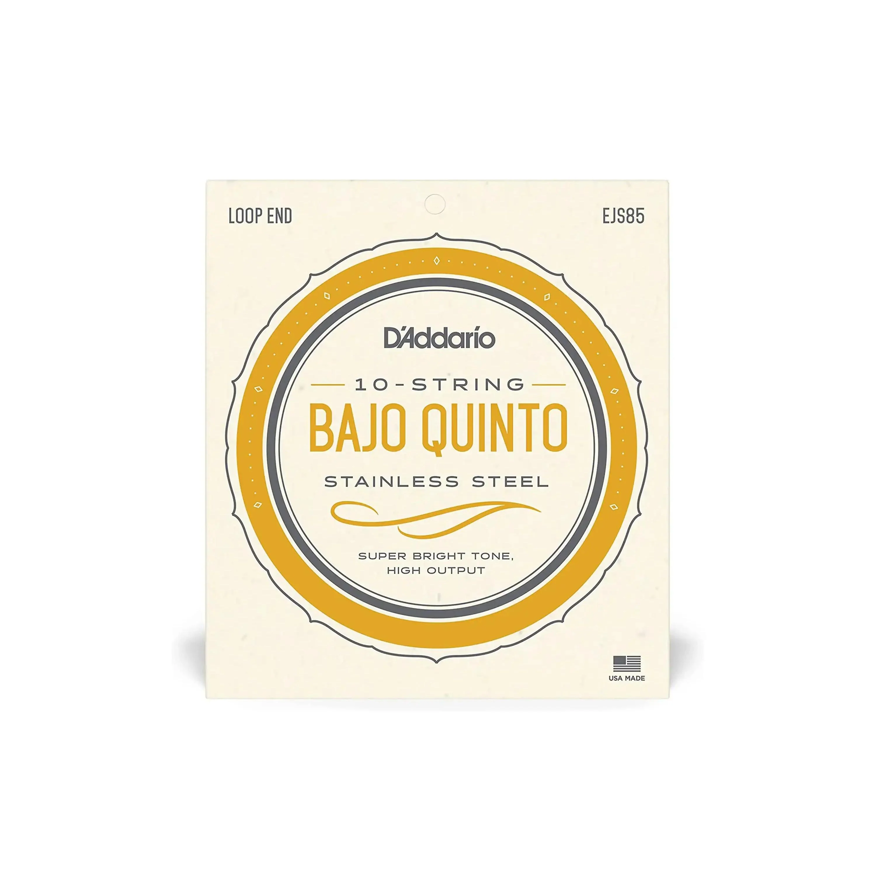 D'Addario EJS85 Stainless Steel 10-String Bajo Quinto Strings - .026-.036