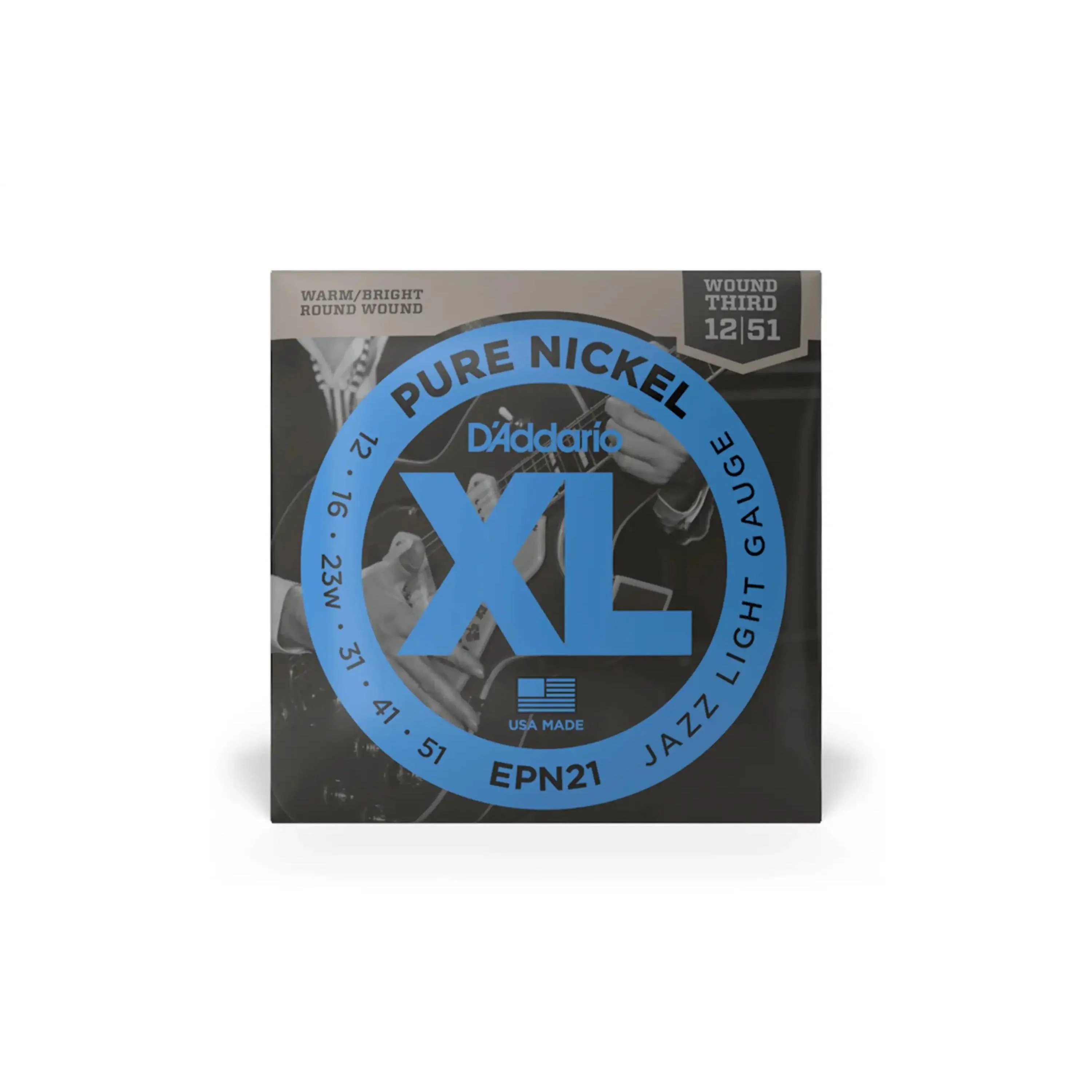 D'Addario EPN21 Jazz Electric Guitar Strings Light - .012-.051