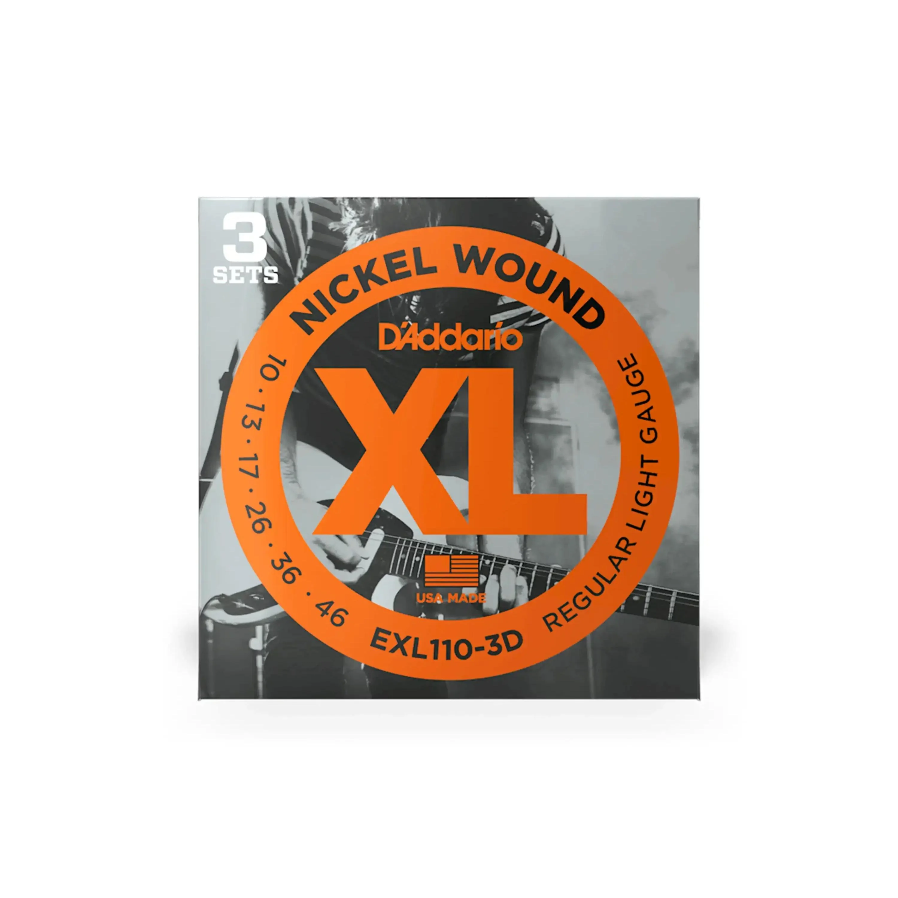 D'Addario EXL110-3D Electric Guitar Strings 3-Pack - Regular Light .010-.046