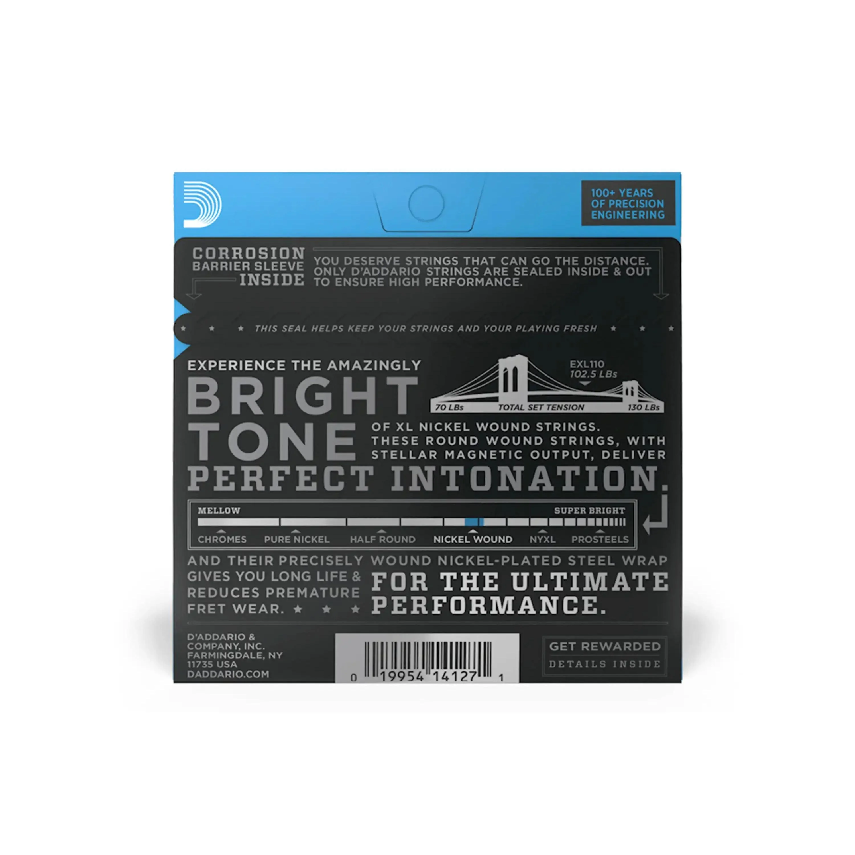 D'Addario EXL110 Nickel Wound Electric Guitar Strings - .010-.046 Regular Light - Image 2