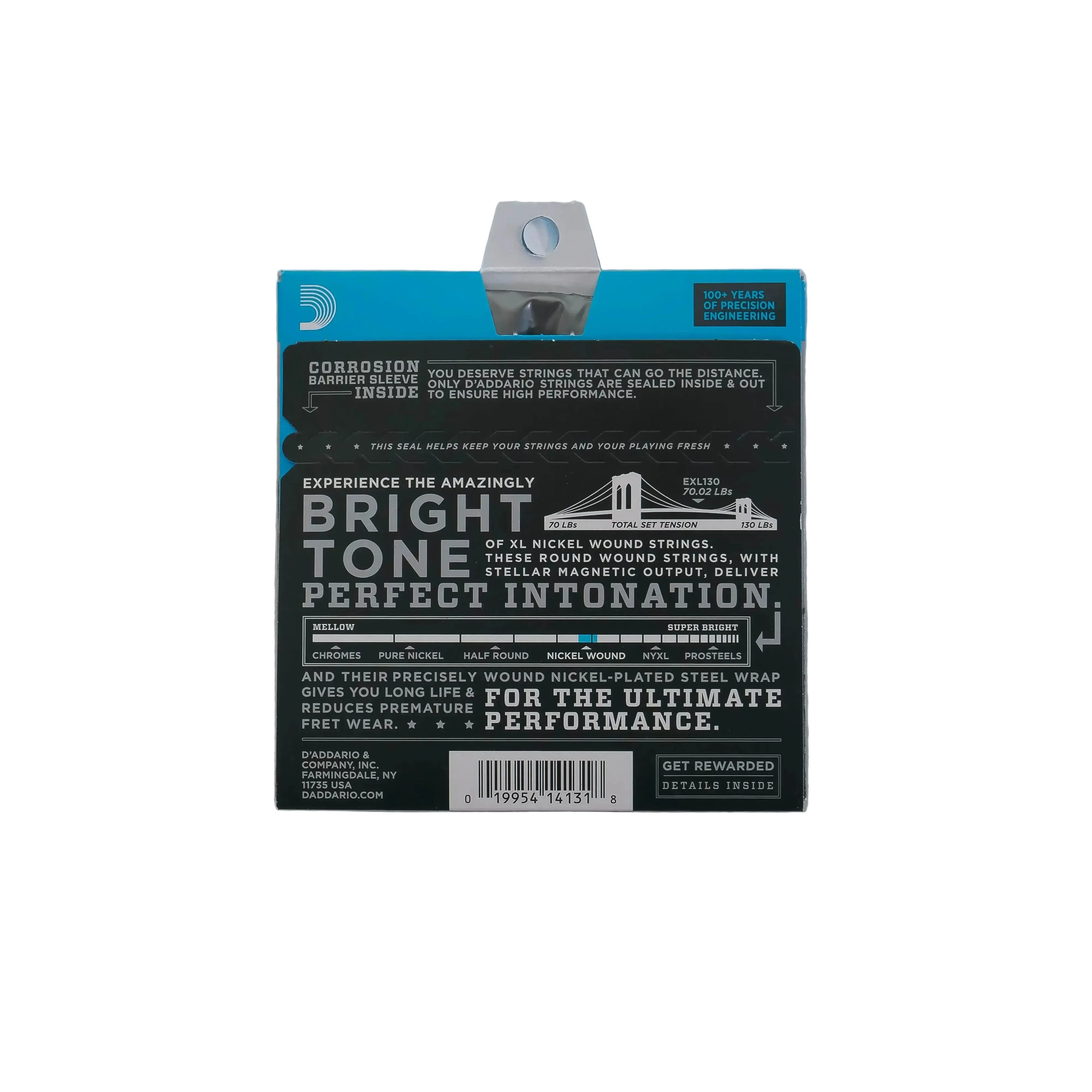 D'Addario EXL130 Nickel Wound Electric Strings - Extra Super Light .008-.038 - Image 2