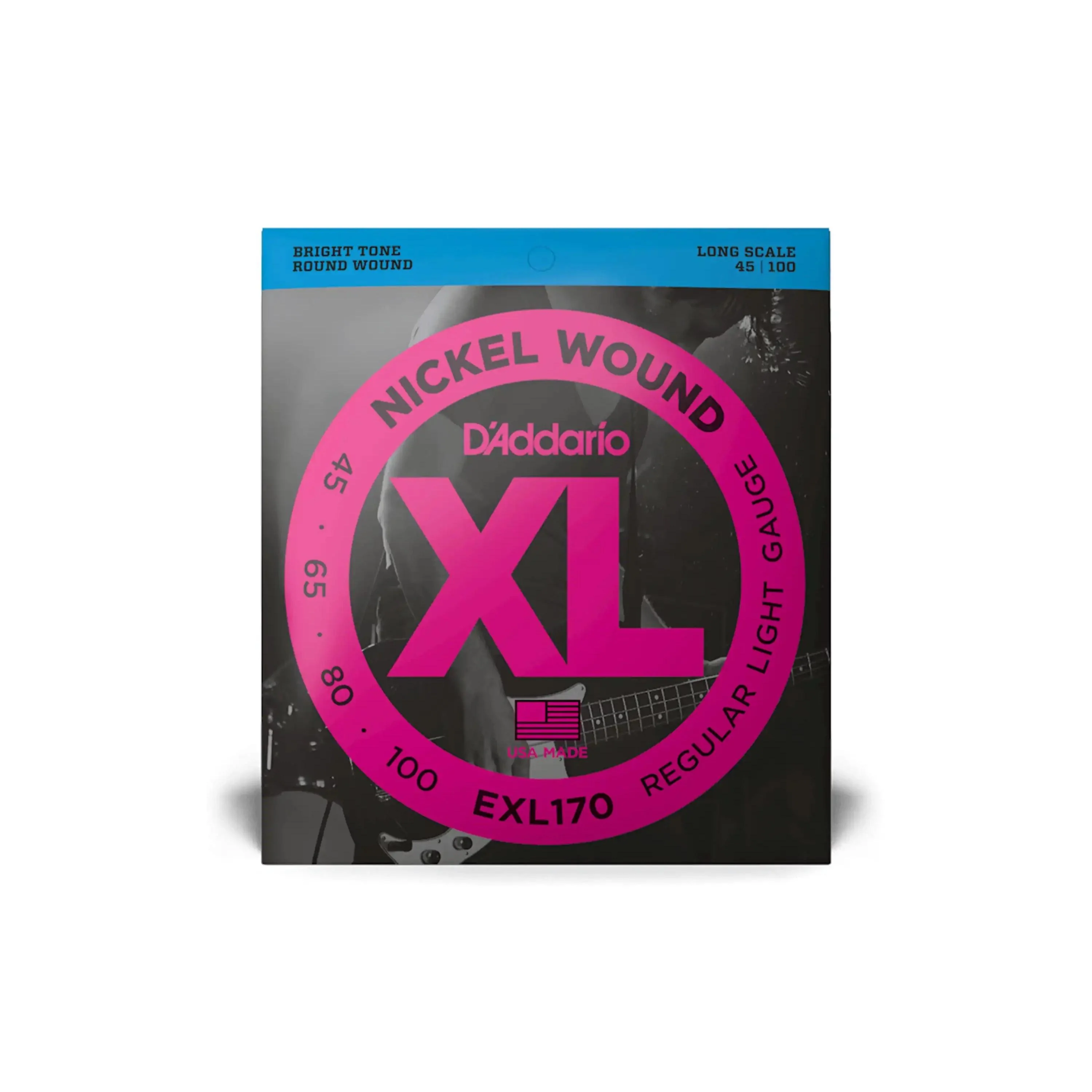 D'addario EXL170 Electric Bass Strings - .045-.100 Regular Light