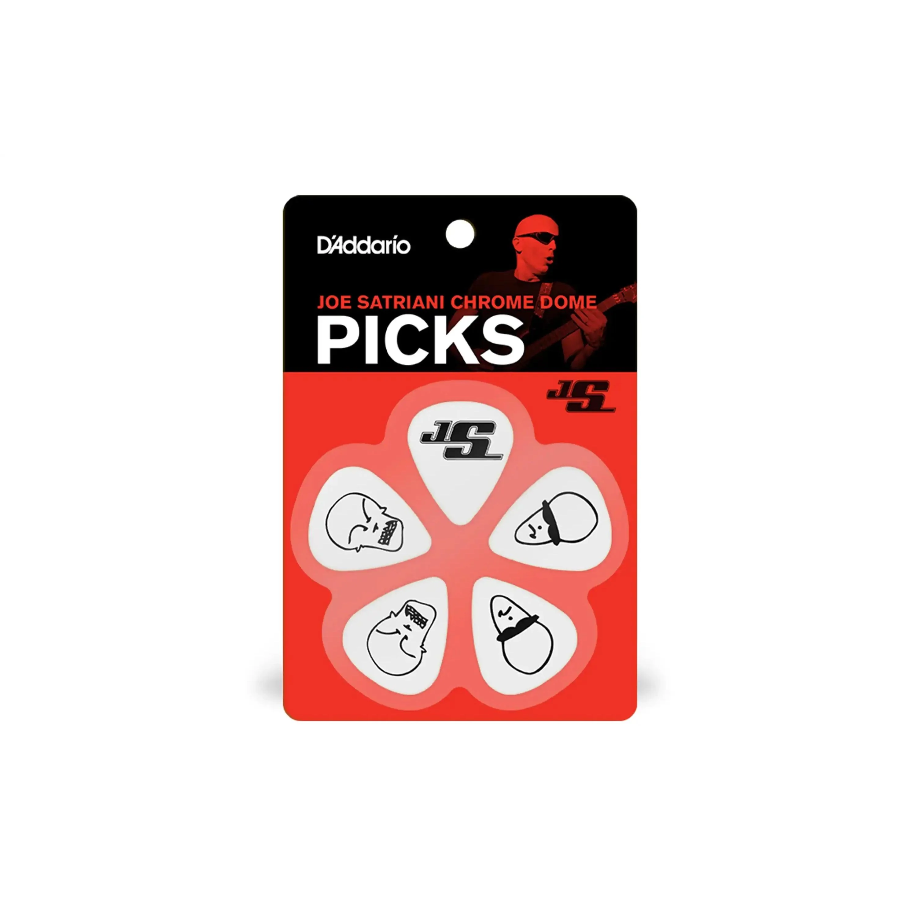D'Addario Joe Satriani White Signature Guitar Picks Medium .70mm - 10 Pack