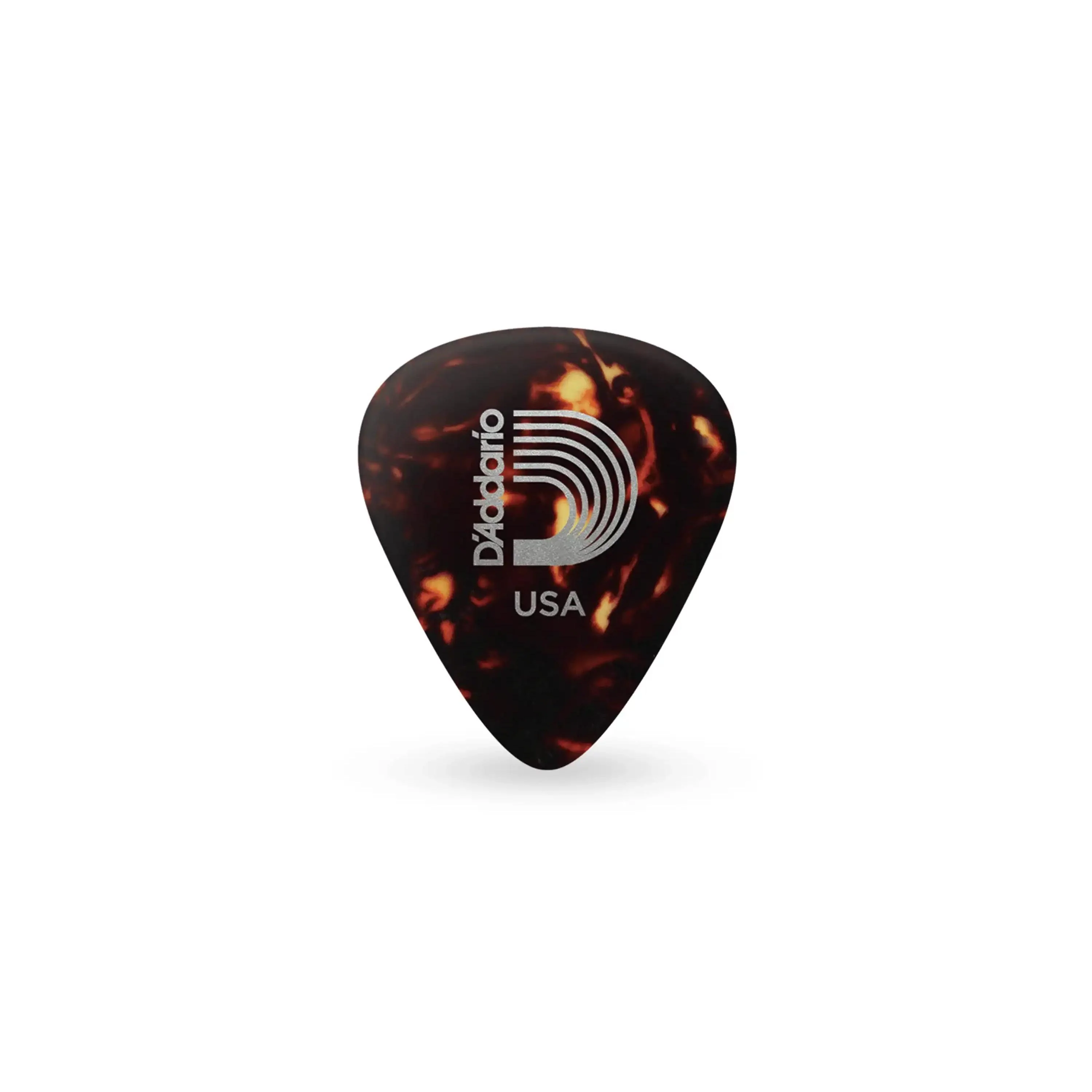D'Addario Medium Shell-Color Celluloid .70mm Guitar Picks - 10 Pack