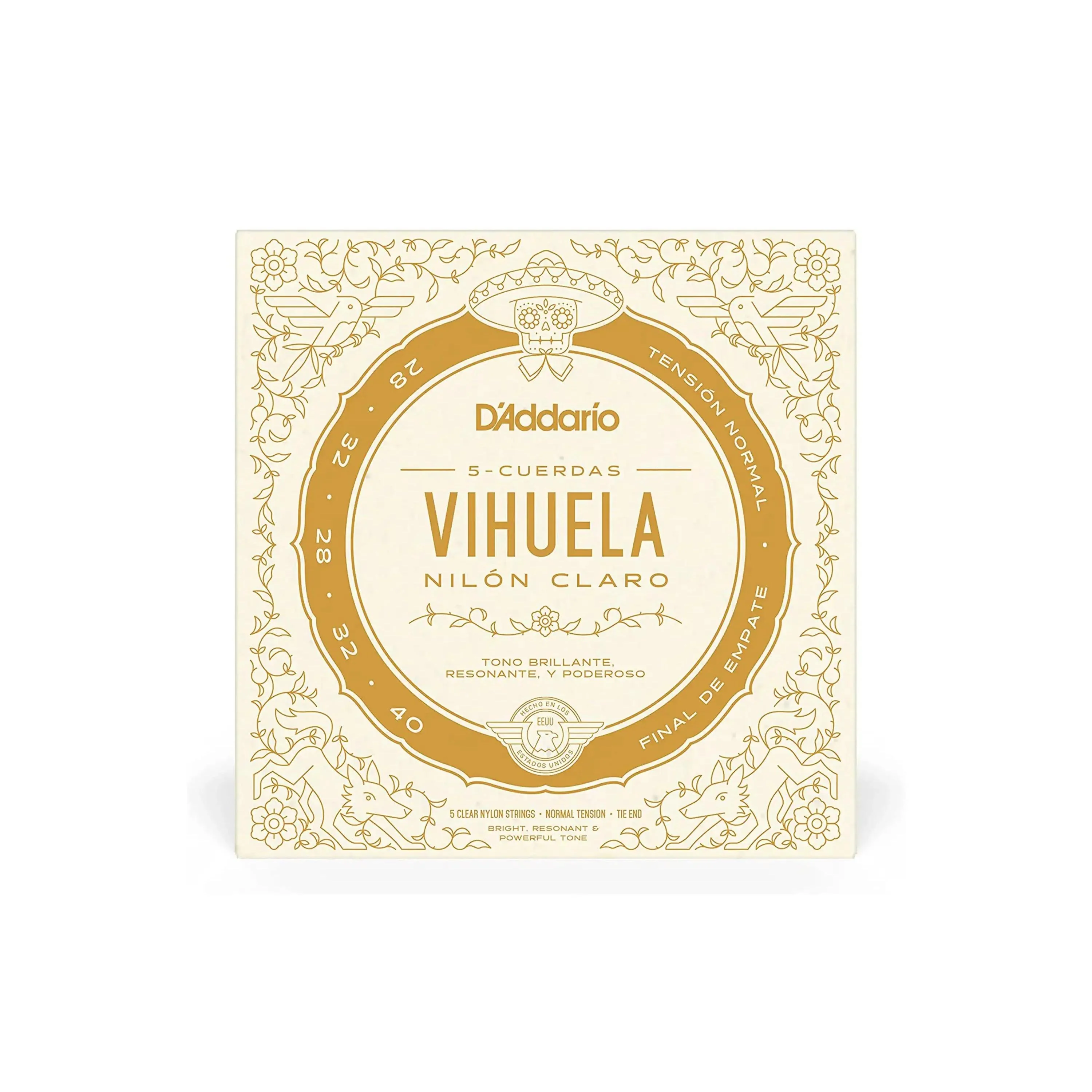 D'Addario MV10N Pro-Arté Nylon 5-String Vihuela Strings - .028-.040