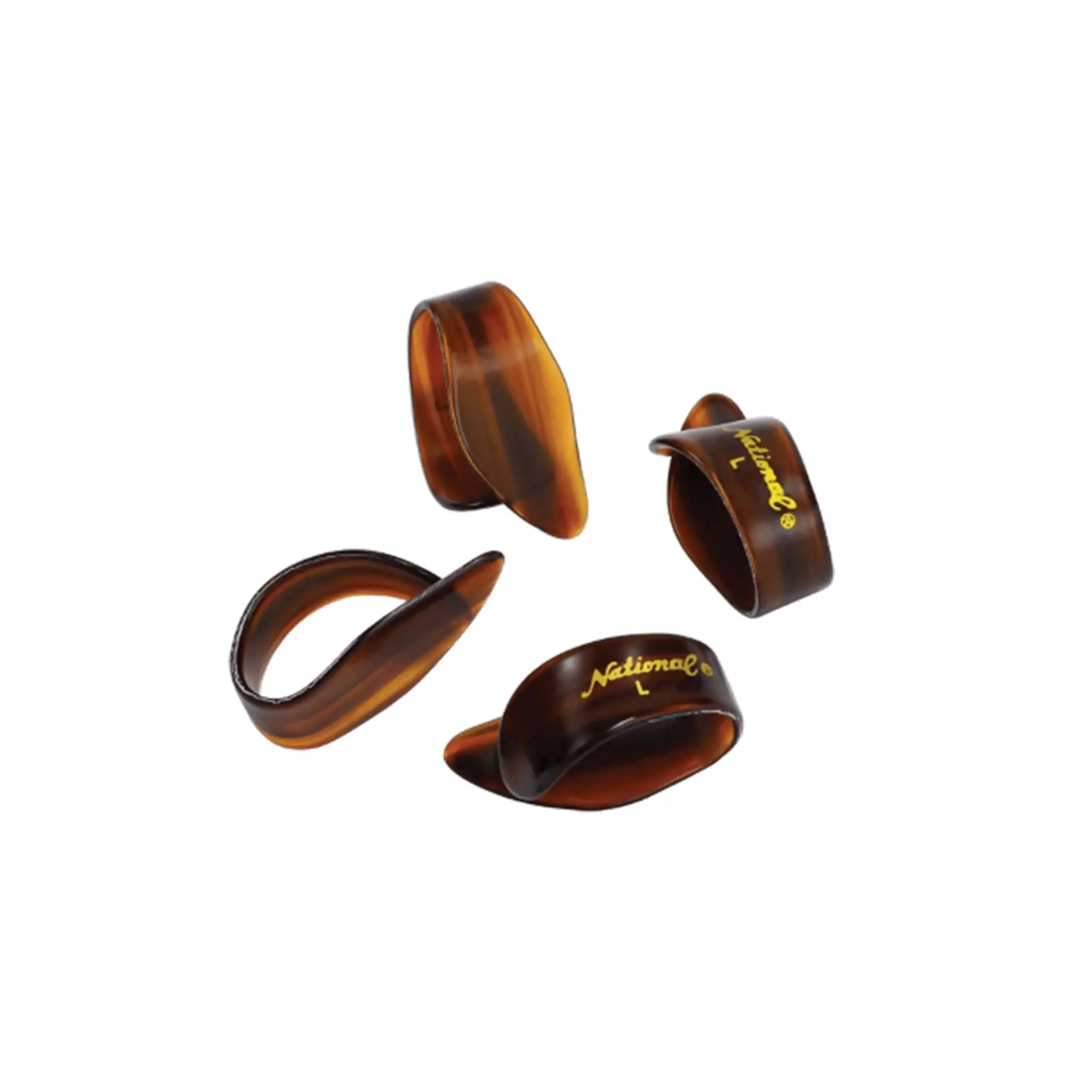 D'Addario National Shell Celluloid Finger Picks Large - 4 Pack
