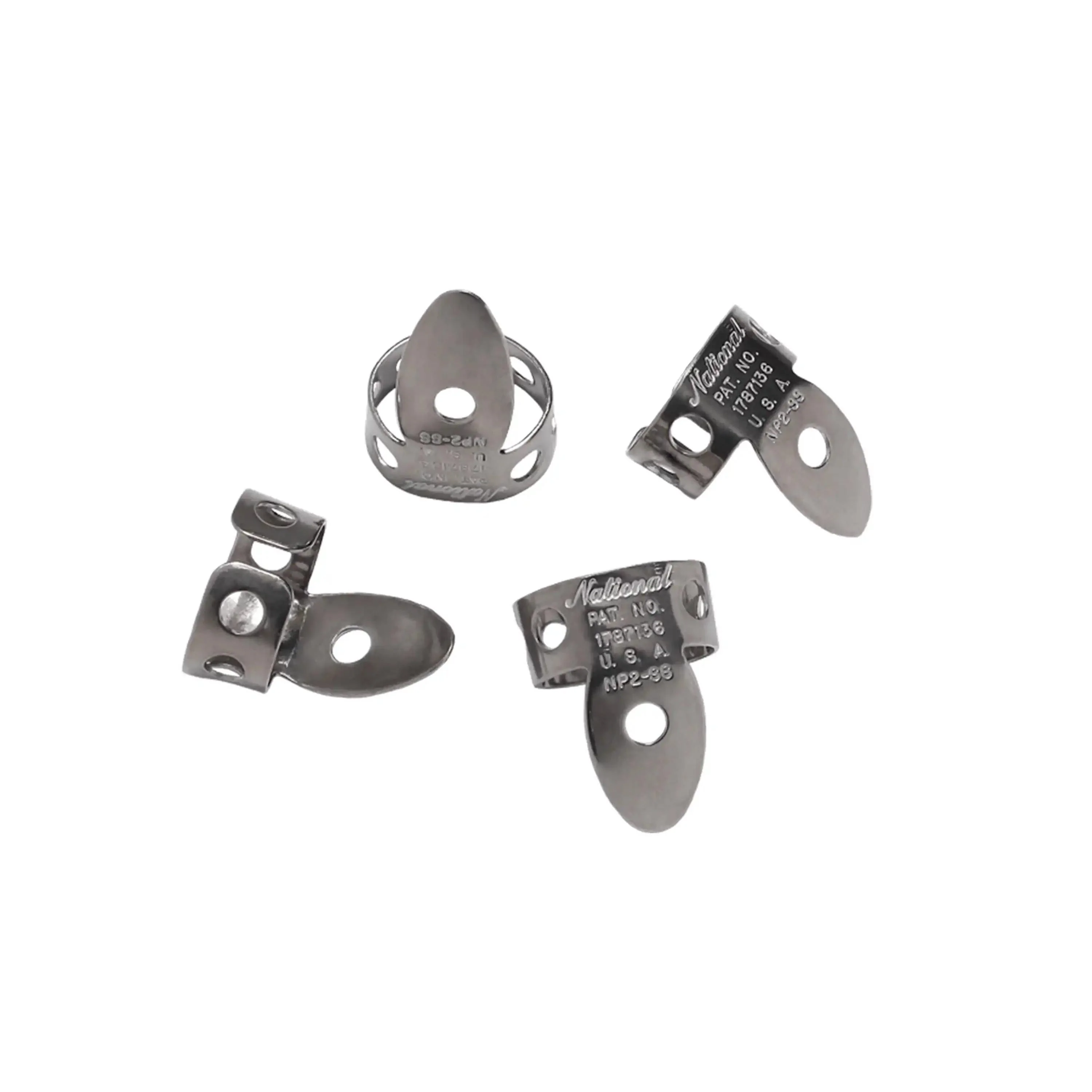 D'Addario National Stainless Steel Finger Picks - 4 Pack - Image 2