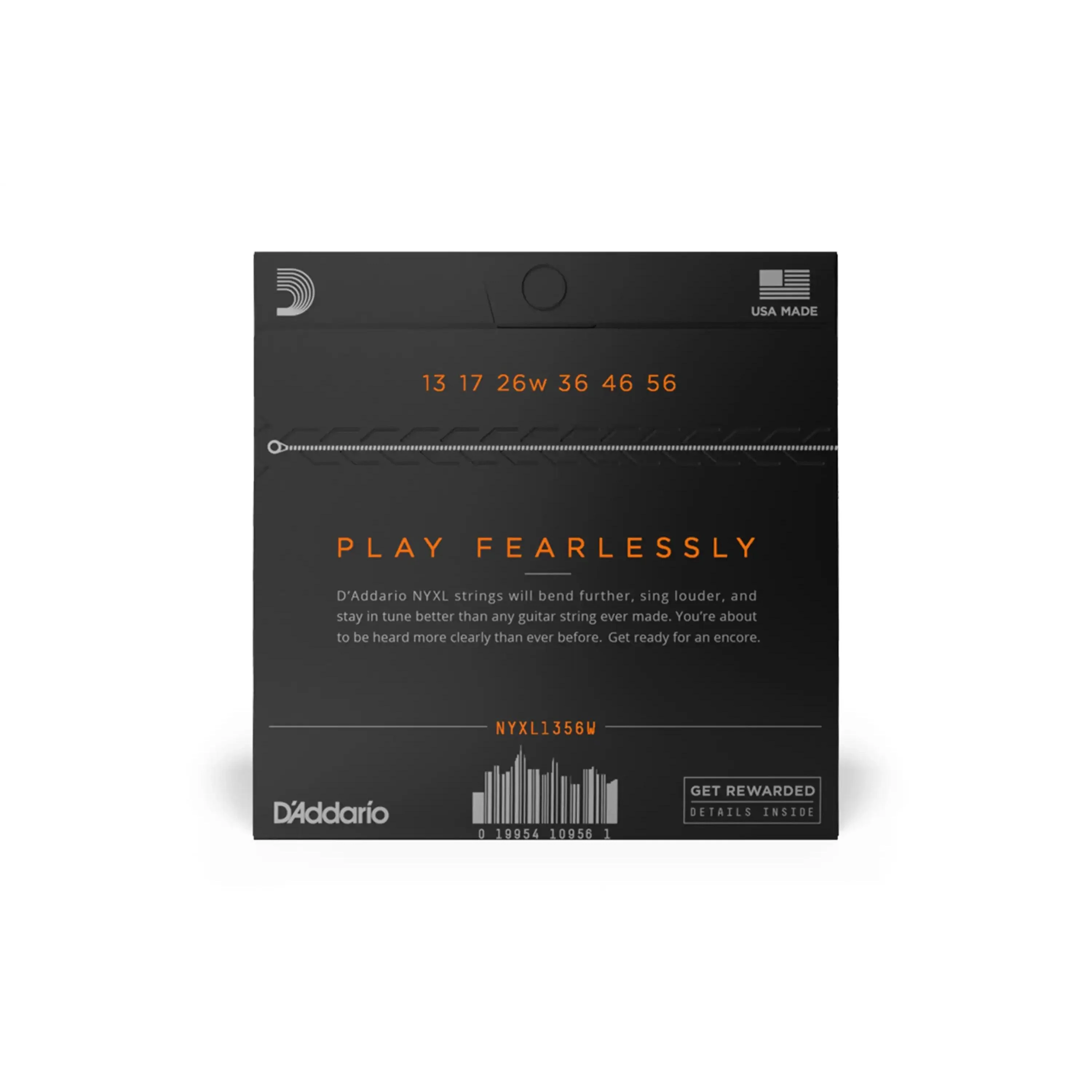 D'Addario NYXL1356W Electric Guitar Strings - Medium Wound 3rd .013-.056 - Image 2
