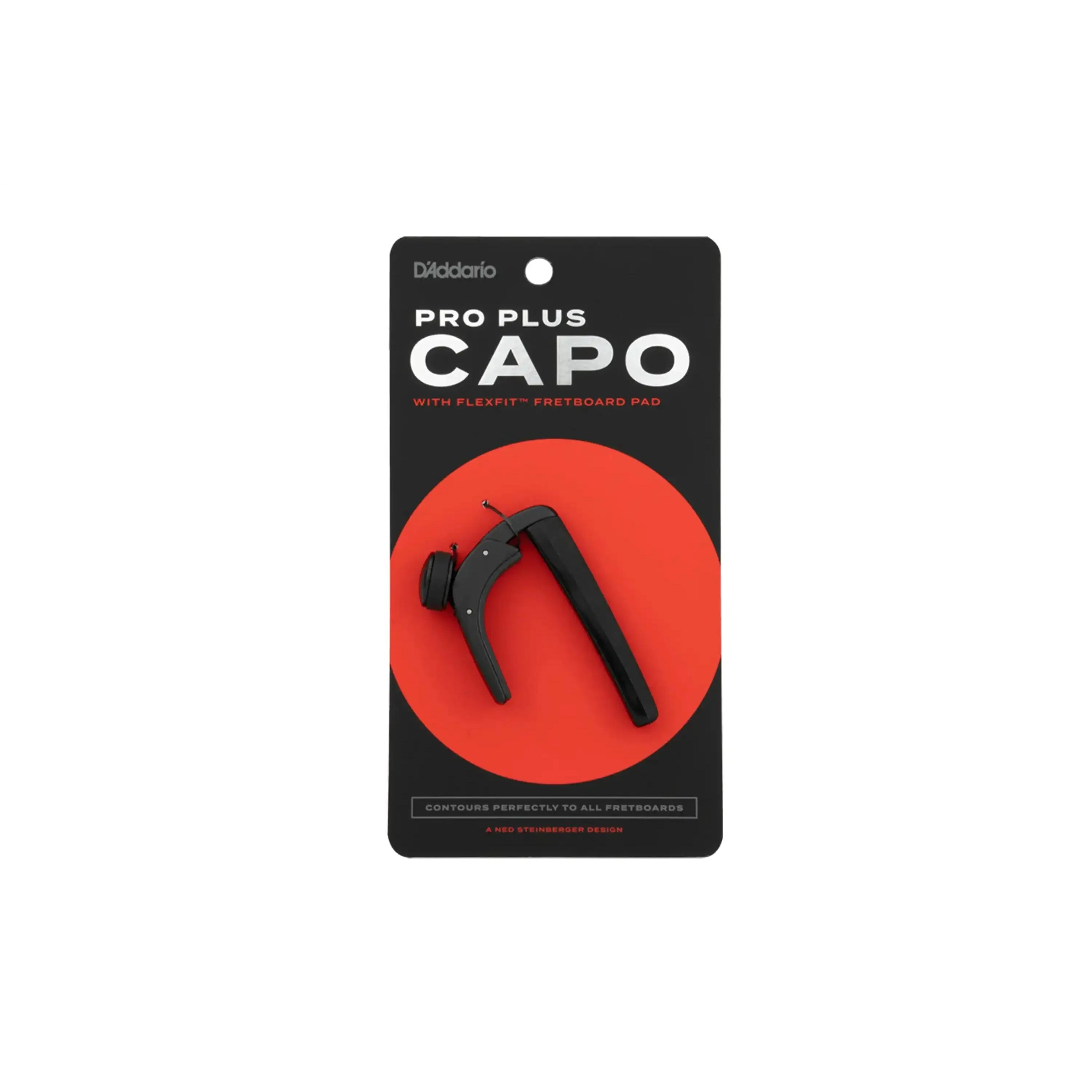 D'Addario Pro Plus Adjustable Tension Guitar Capo - Black - Image 2