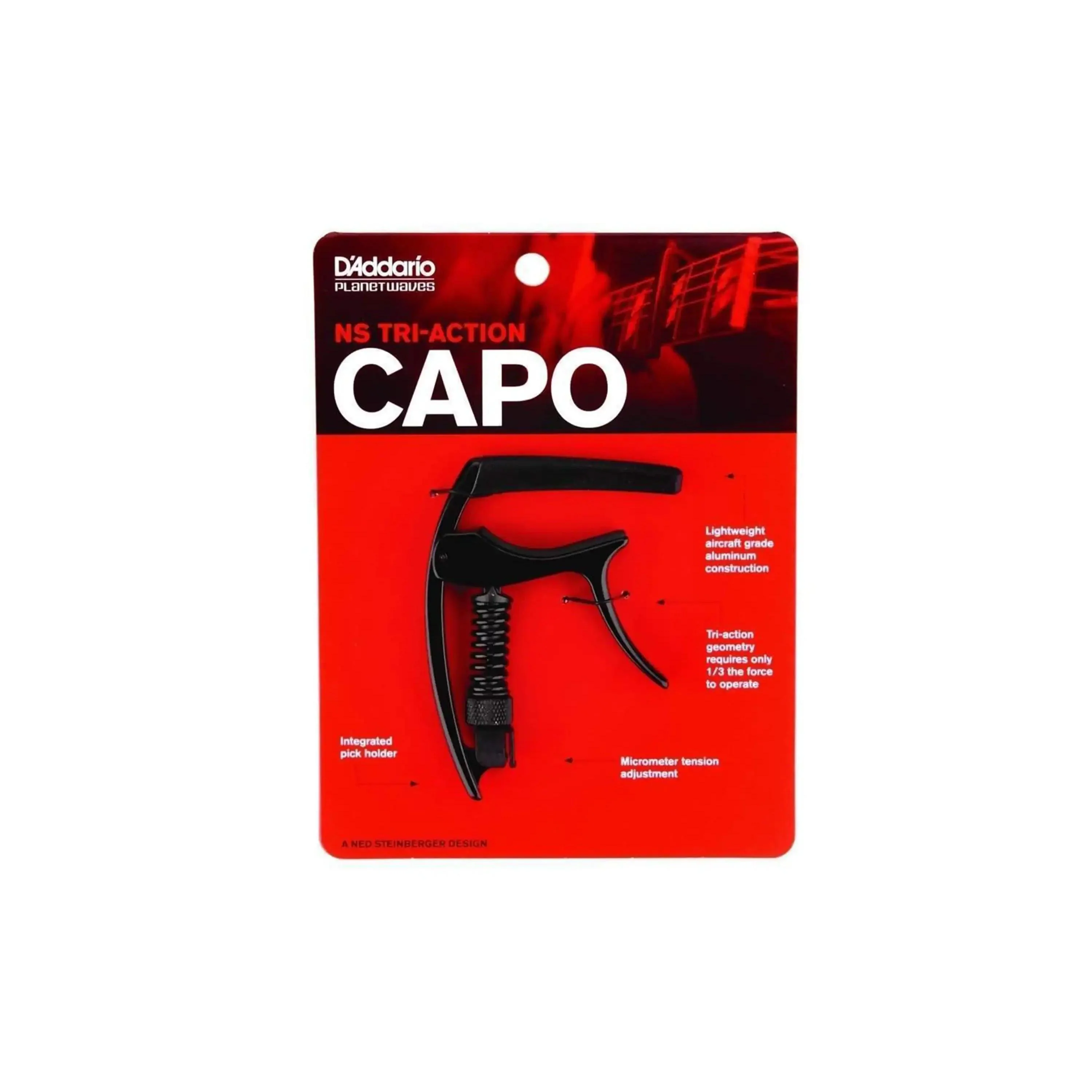 D'Addario Tri-Action Ukulele Capo - Black - Image 4