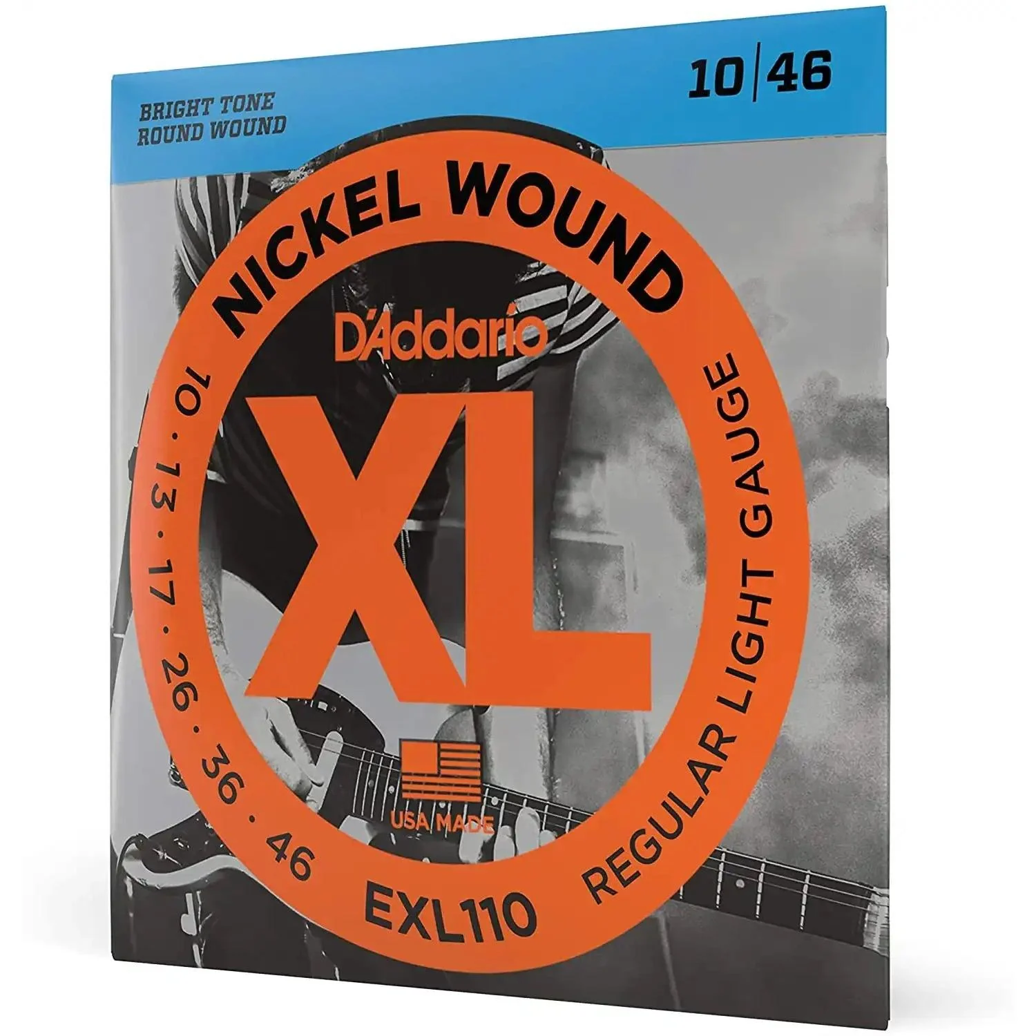 D'Addario EXL110-10P Nickel Wound regular Light Gauge Guitar Strings - 10 Pack