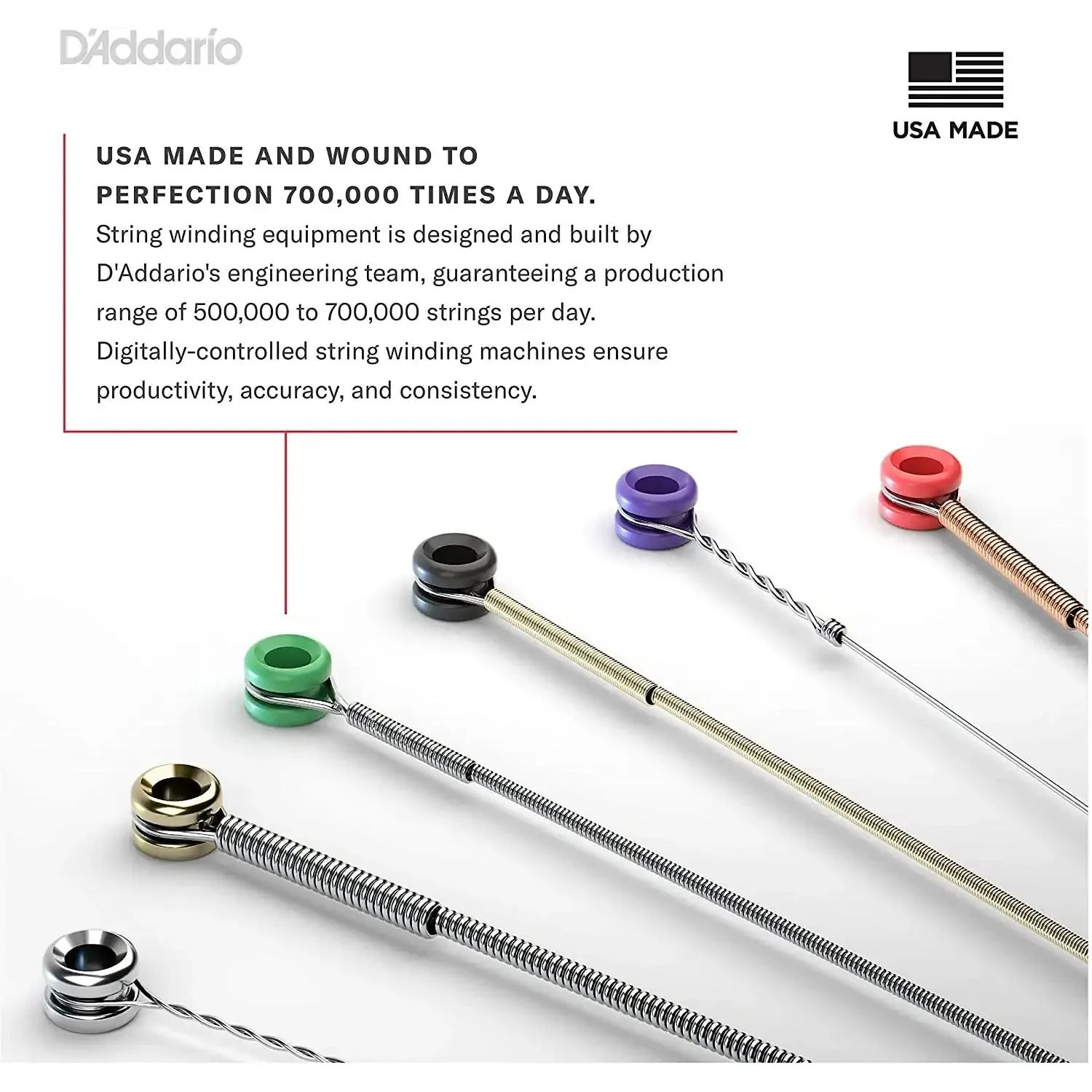 D'Addario EXL110-10P Nickel Wound regular Light Gauge Guitar Strings - 10 Pack - Image 4