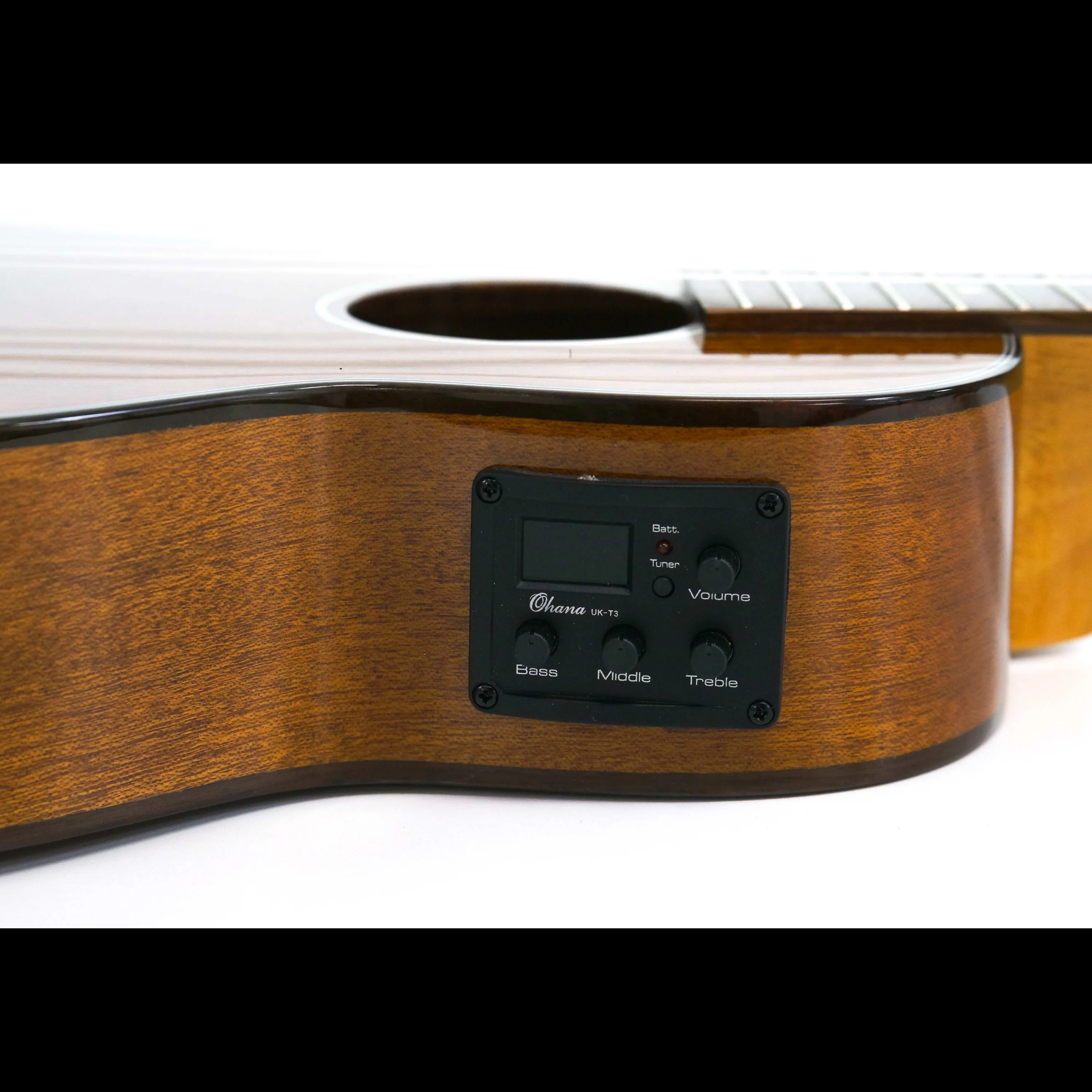 Ohana TK-35GCE-LH Left Handed Tenor Ukulele w/ EQ - Discounted - Image 3