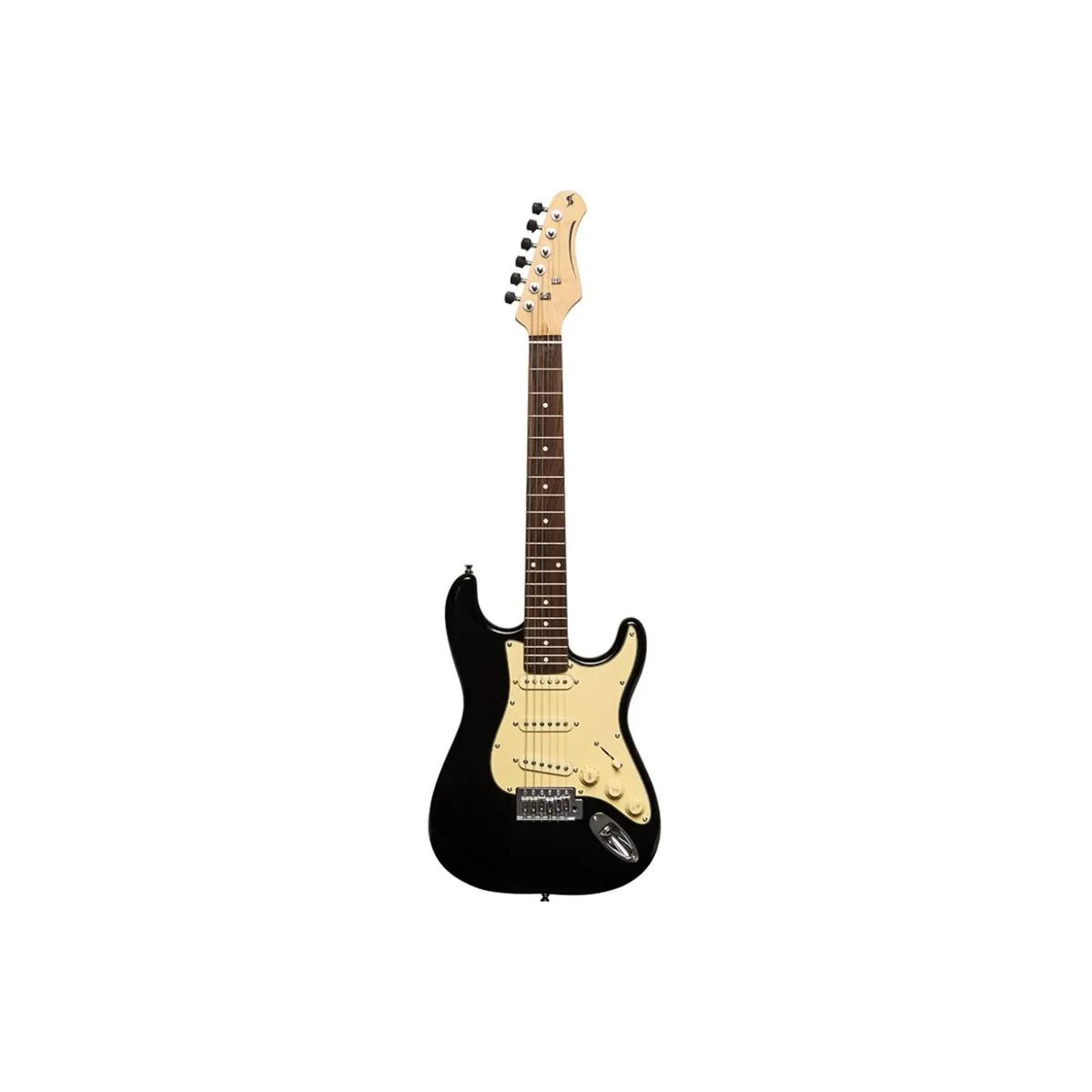 Stagg SES-30-BK Standard Strat Style Electric Guitar - Black - Blemished - Image 6