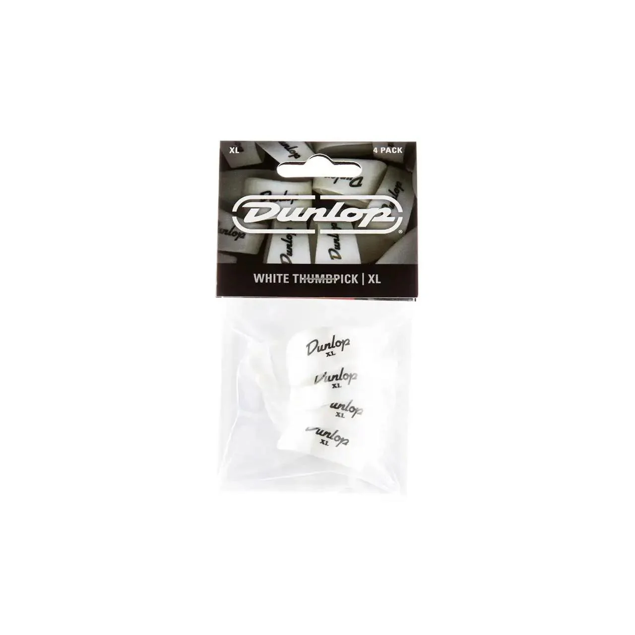Dunlop 9004P White Extra Large Thumbpicks 4 Pack
