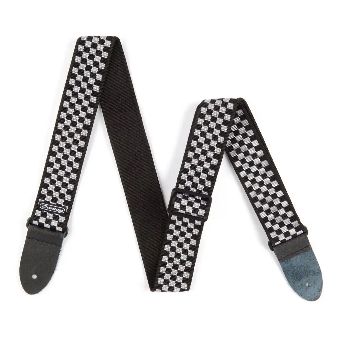 Dunlop D3831BK Black & White Checkered Guitar Strap - Image 3