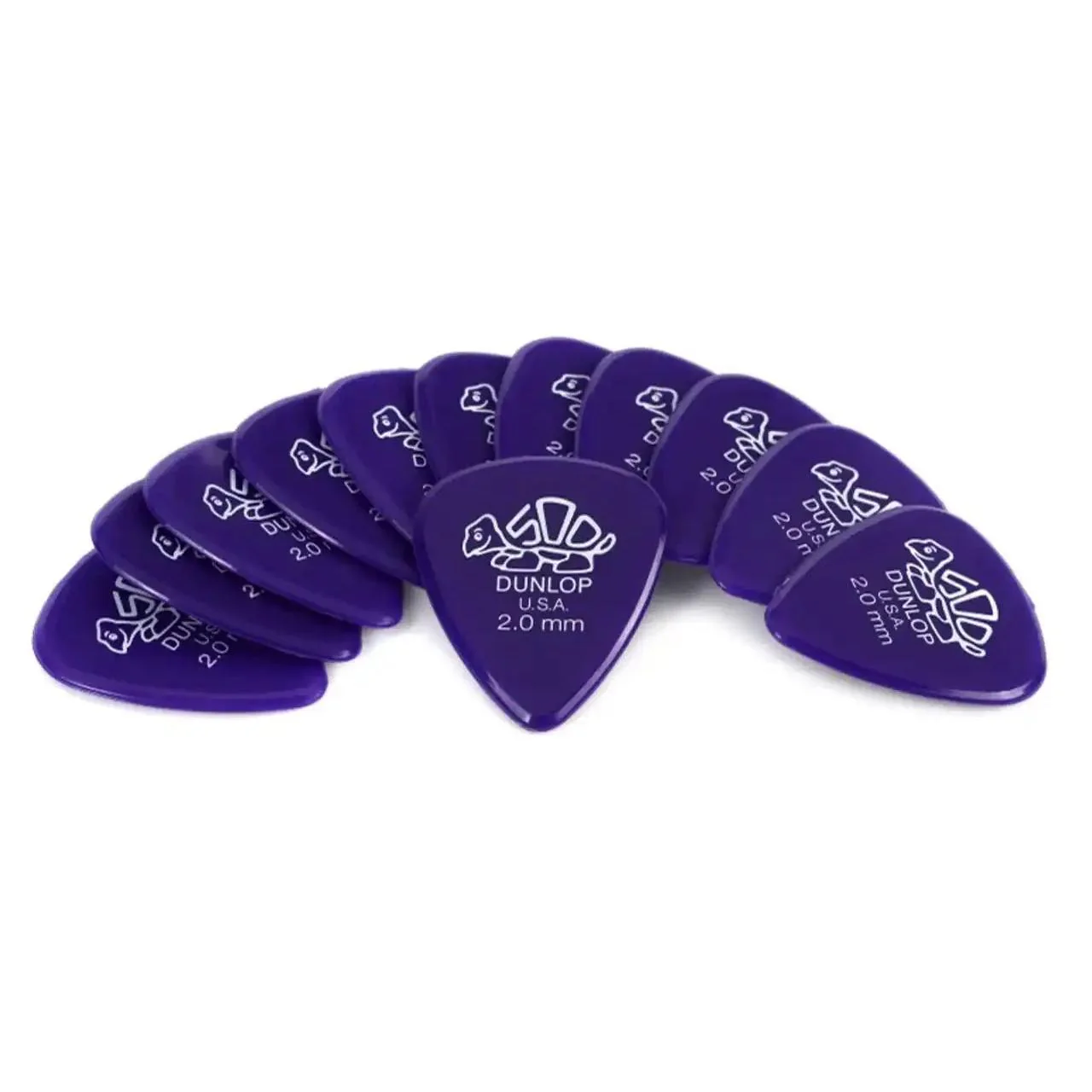 Dunlop Delrin 500 Purple 2.0mm Guitar Picks - 72 Pack