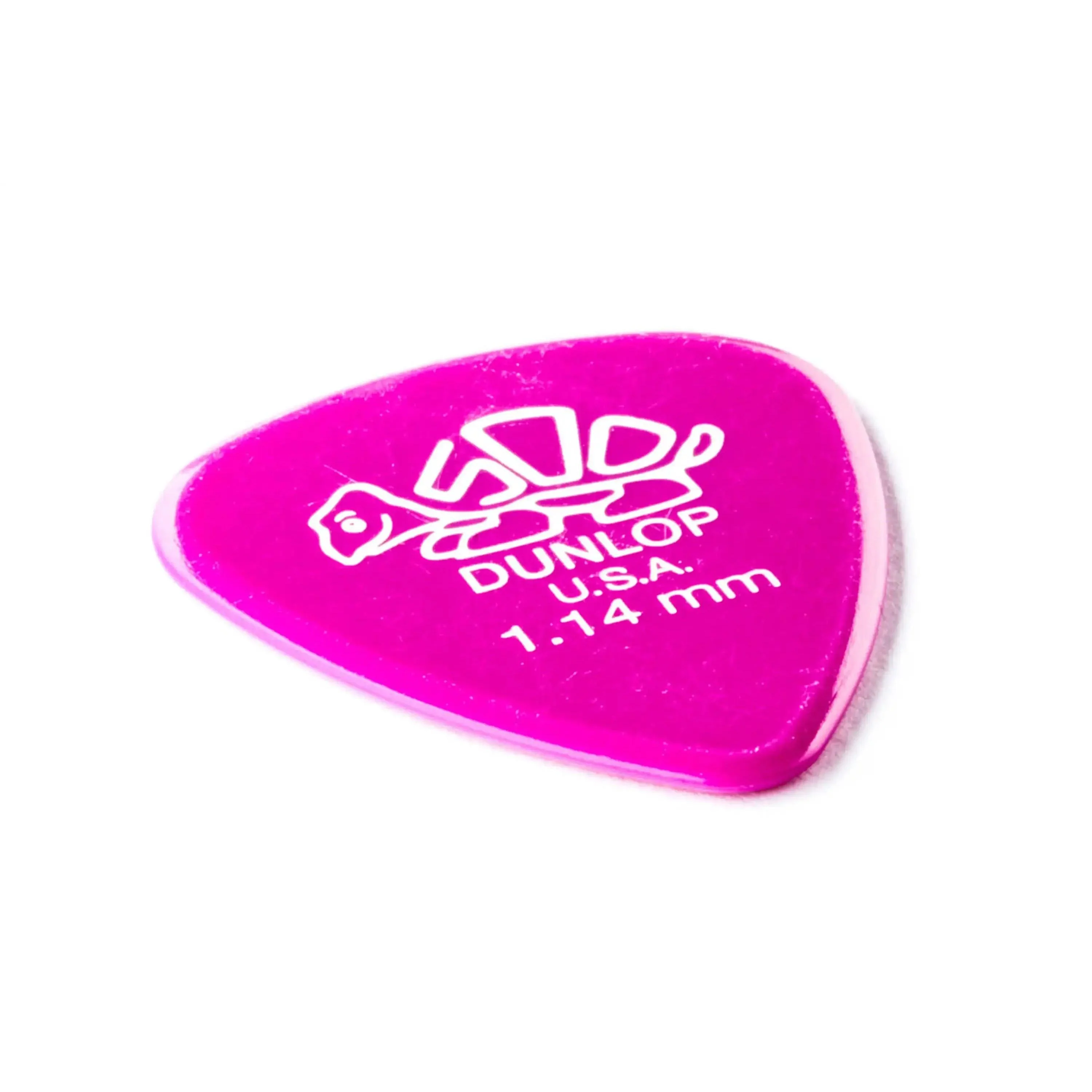 Dunlop Delrin 500 Standard 1.14mm Magenta Guitar & Ukulele Picks 12 Pack - Image 2