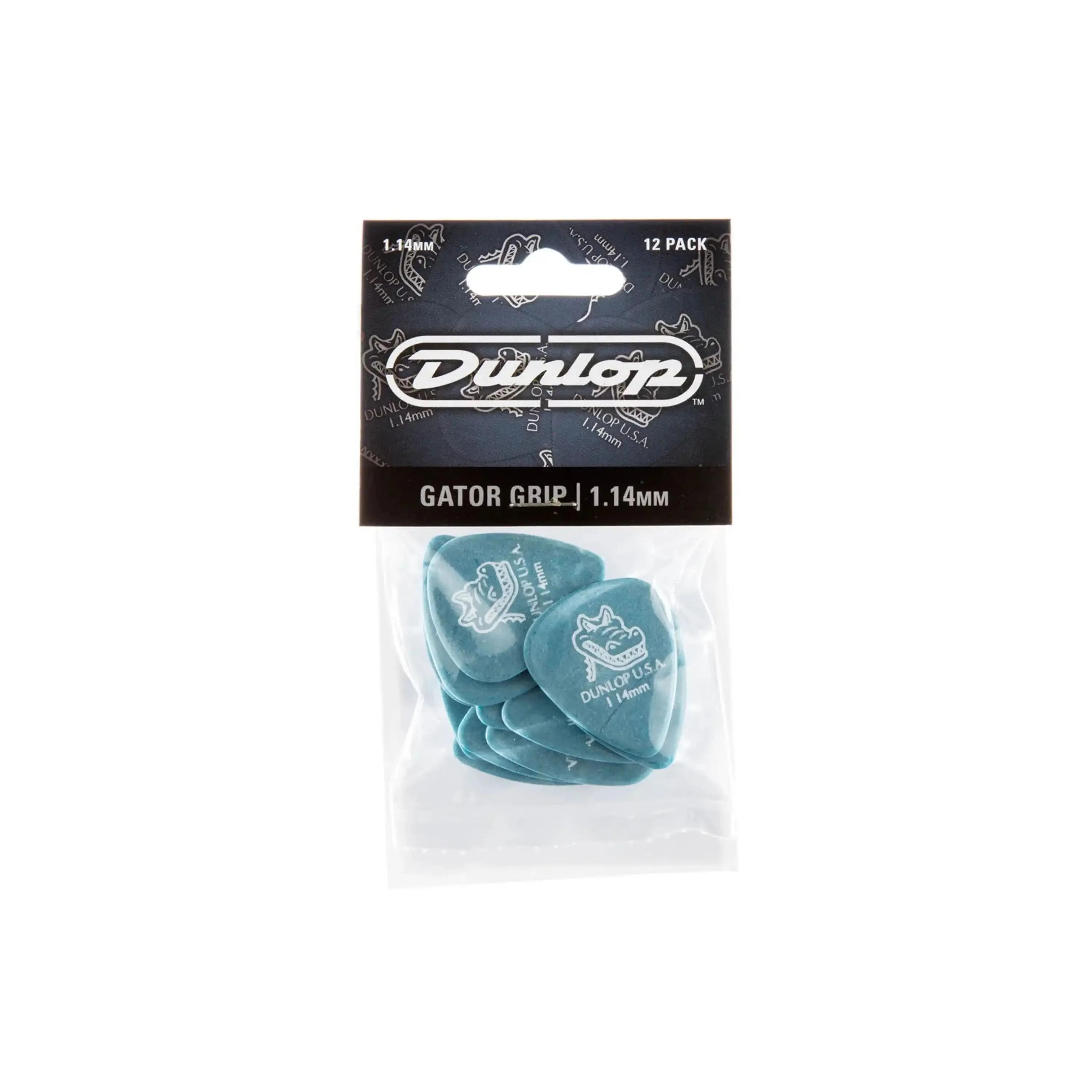 Dunlop Gator Grip Blue 1.14mm Guitar Picks - 12 Pack - Image 3