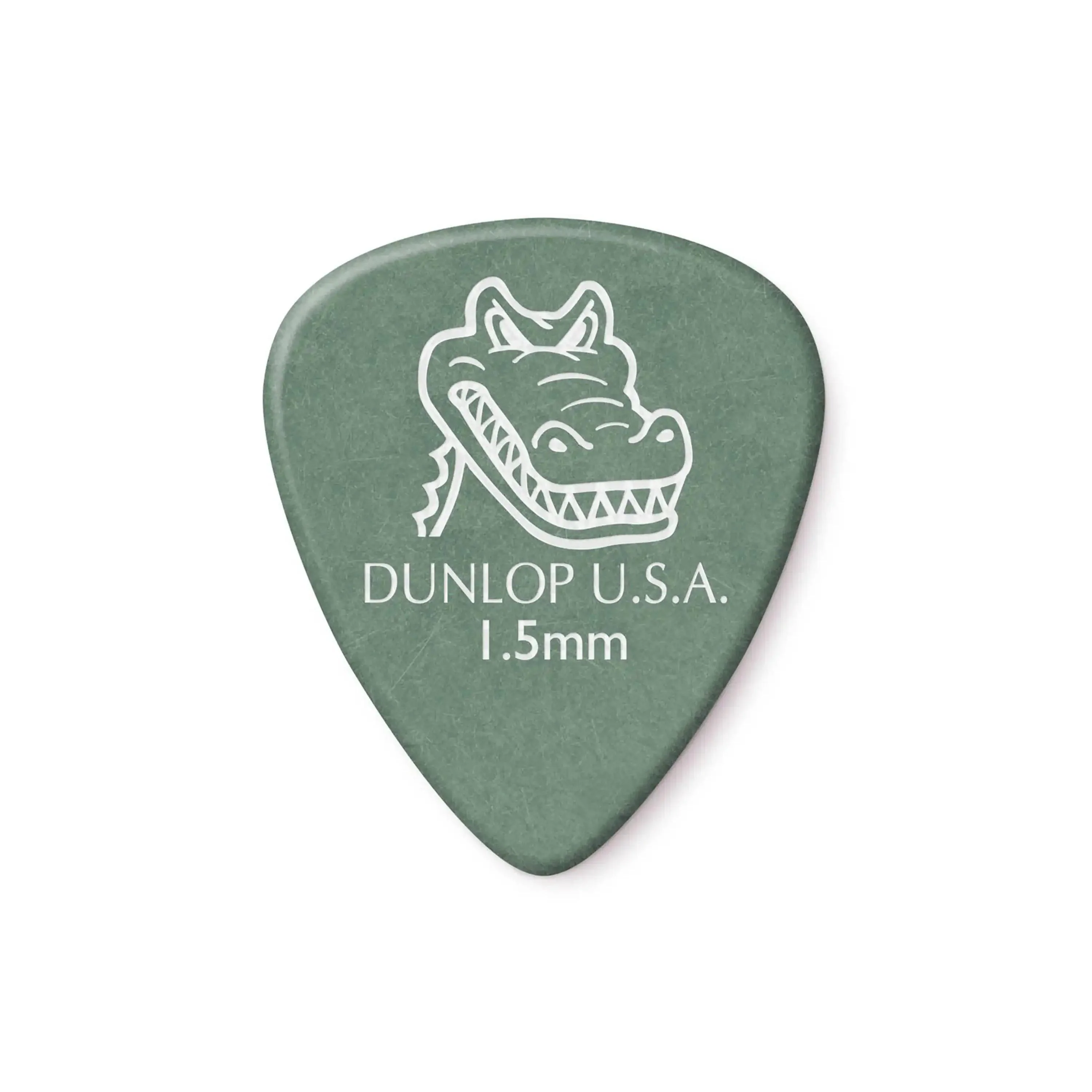 Dunlop Green Gator Grip 1.5mm Guitar Picks - 12 Pack