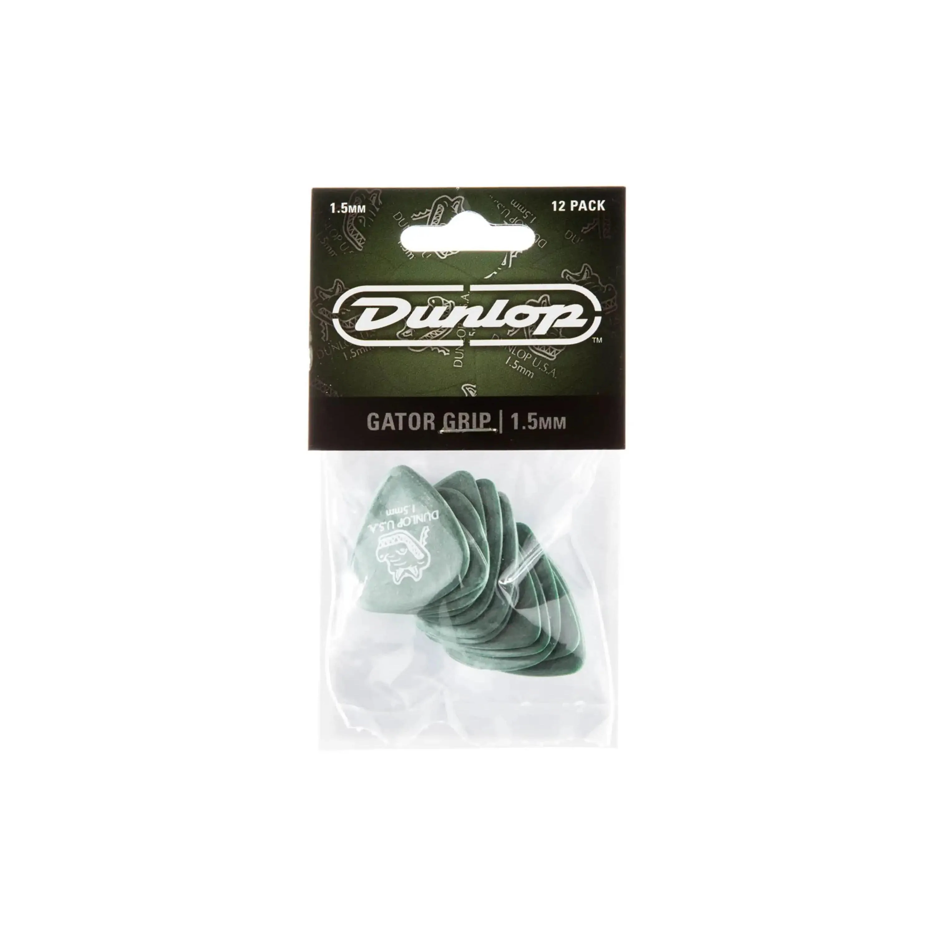 Dunlop Green Gator Grip 1.5mm Guitar Picks - 12 Pack - Image 3