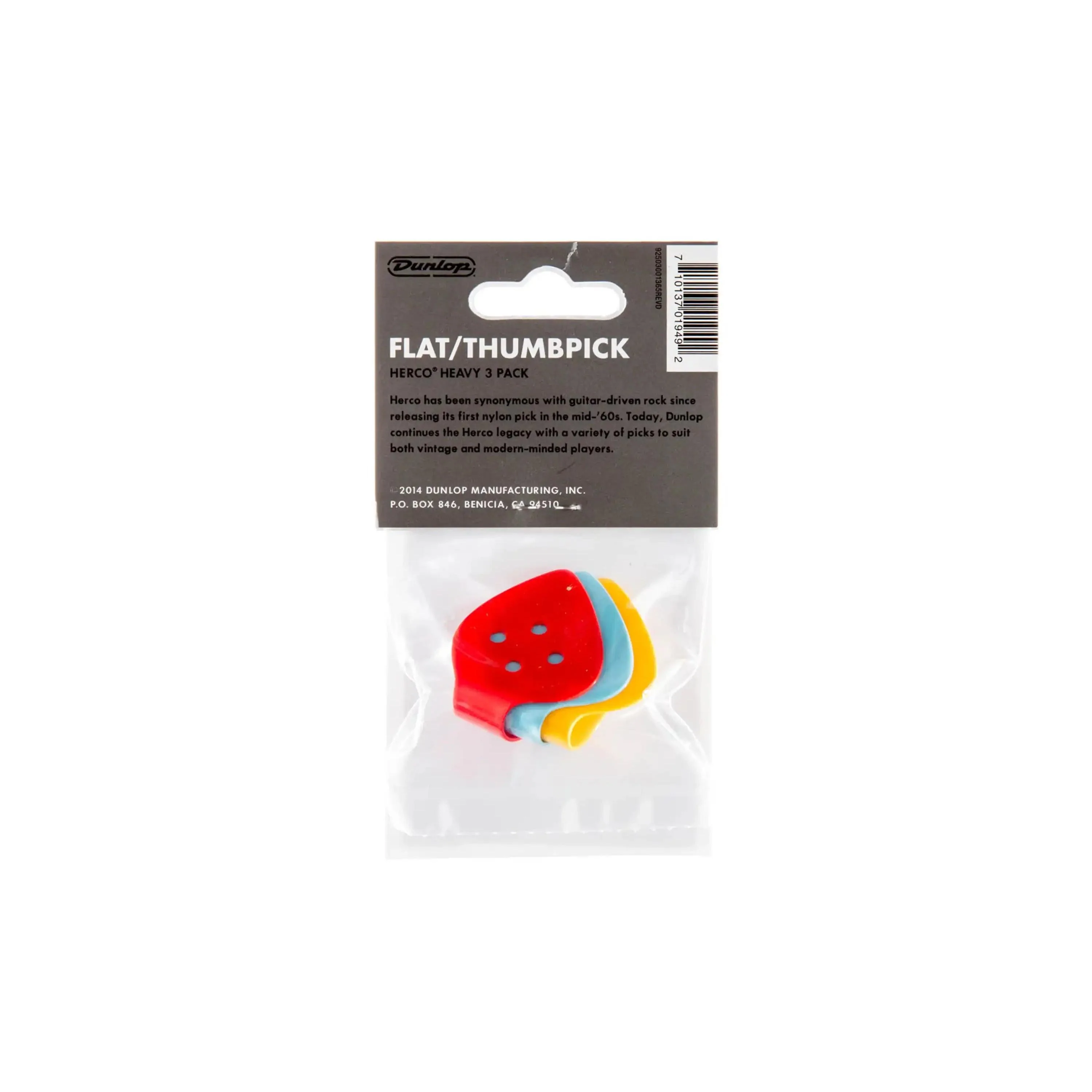 Dunlop Herco Heavy Celluloid Thumb Picks - 3 Pack - Image 2