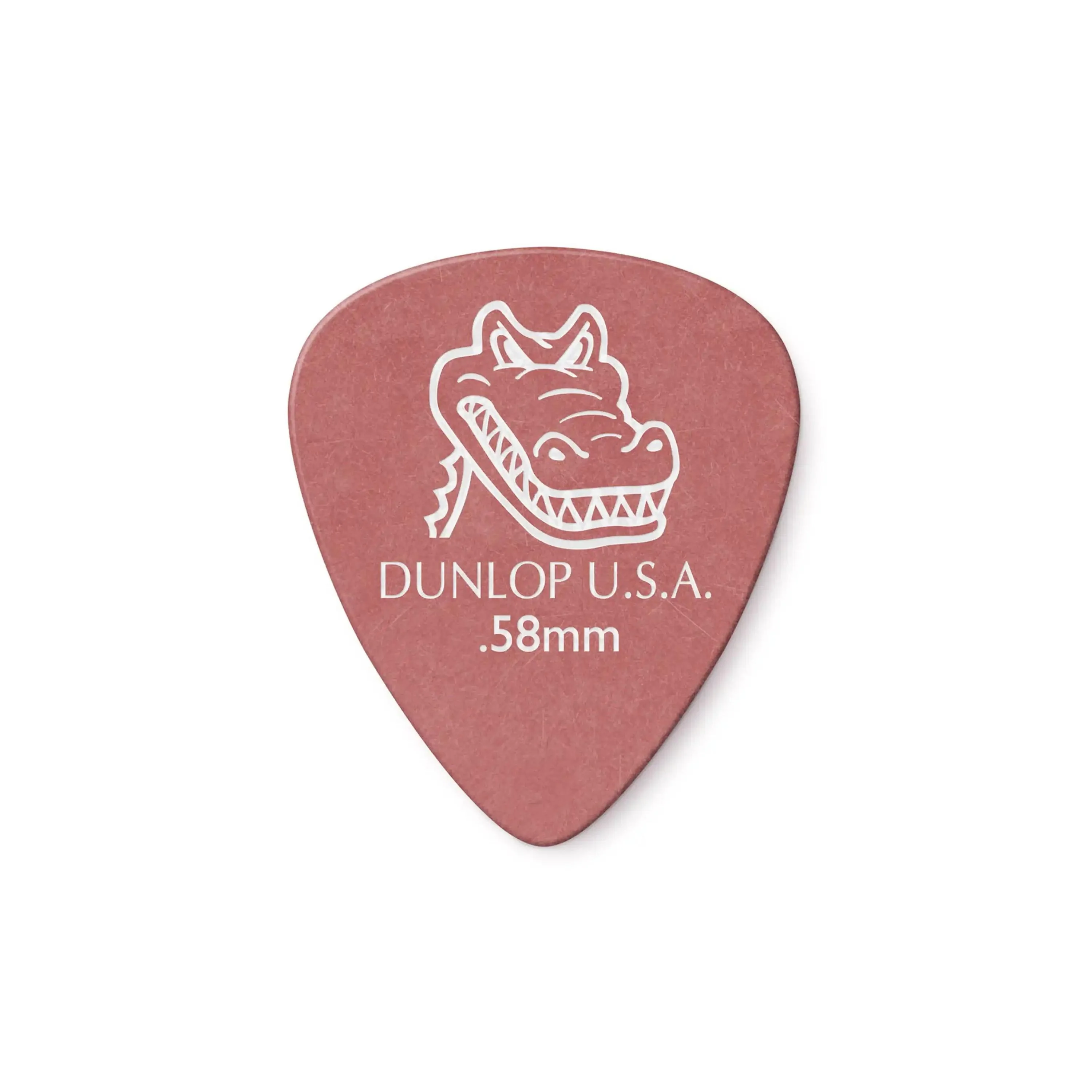 Dunlop Red Gator Grip .58mm Guitar Picks - 12 Pack