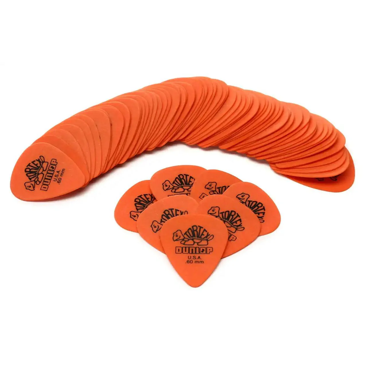 Dunlop Tortex Orange .60mm Guitar & Ukulele Picks - 72 Pack
